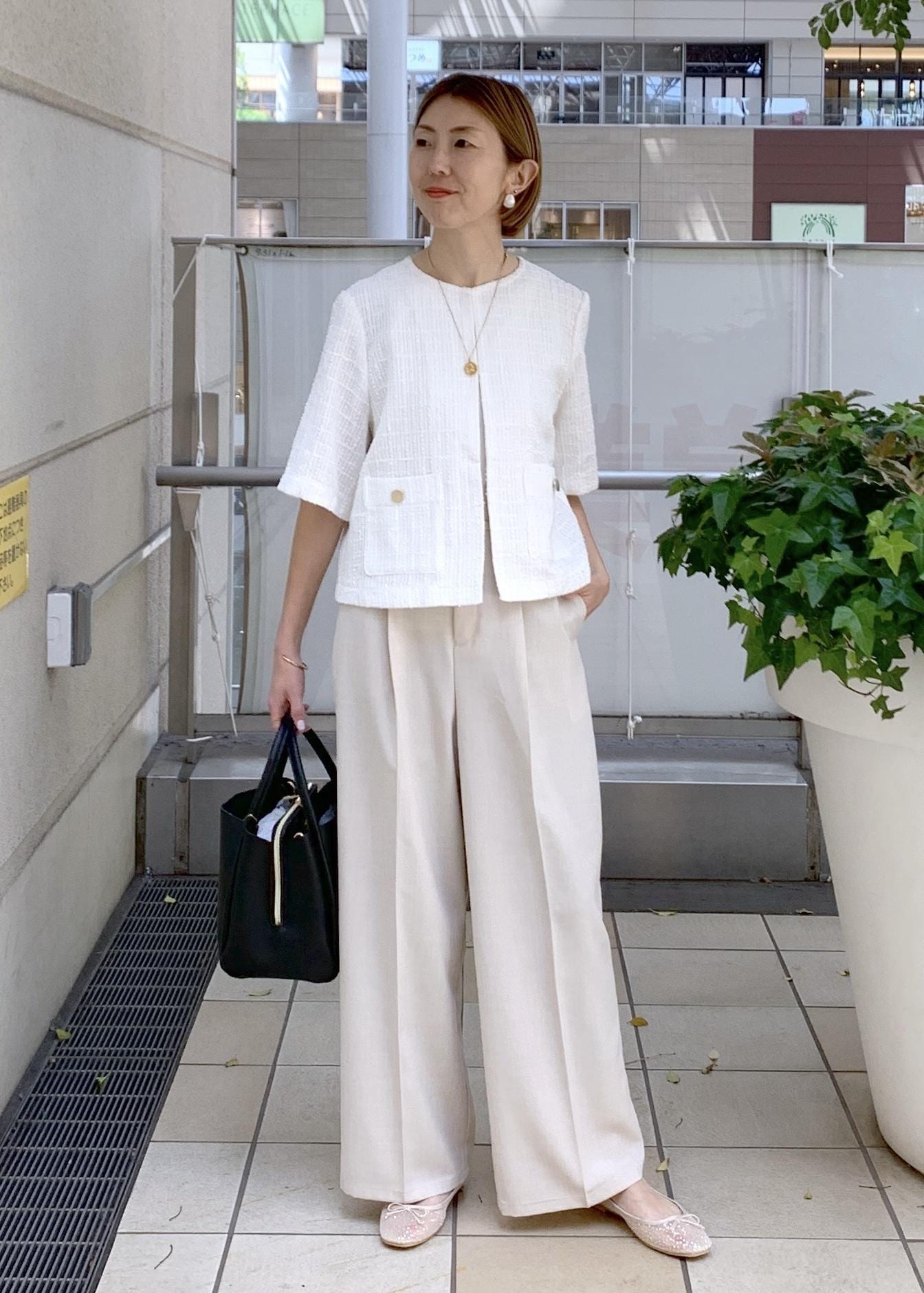 ROPE' PICNICの【サマー・ツイード】ハーフスリーブジャケットを使ったコーディネートを紹介します。｜Rakuten Fashion(楽天ファッション／旧楽天ブランドアベニュー)5627732