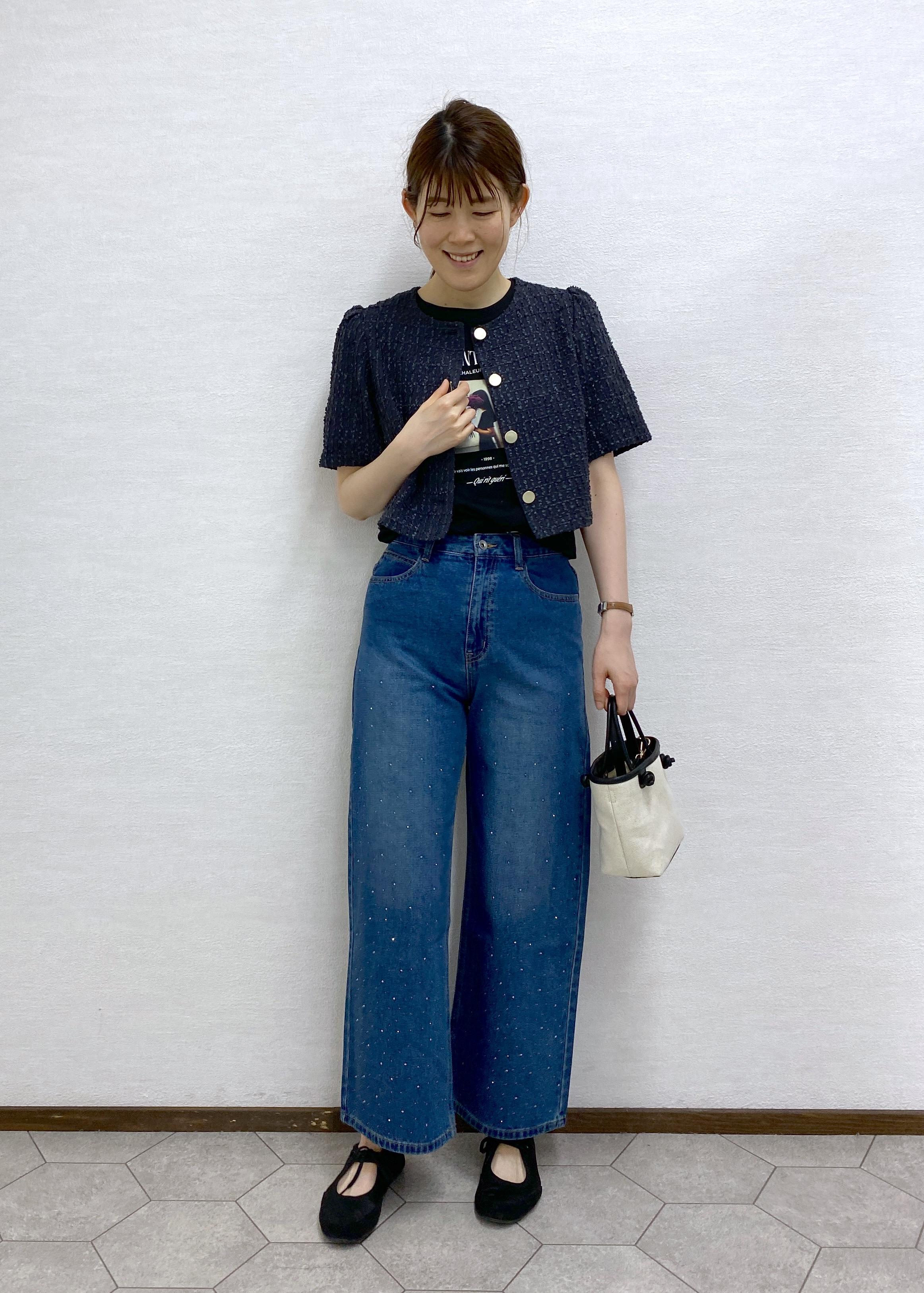 ROPE' PICNICの【サマー・ツイード】金ボタンカーディジャケットを使ったコーディネートを紹介します。｜Rakuten Fashion(楽天ファッション／旧楽天ブランドアベニュー)5627837