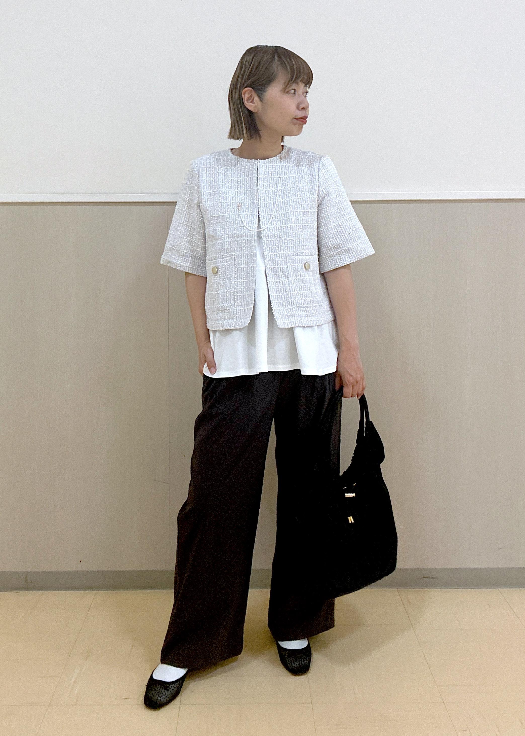 ROPE' PICNICの【サマー・ツイード】ハーフスリーブジャケットを使ったコーディネートを紹介します。｜Rakuten Fashion(楽天ファッション／旧楽天ブランドアベニュー)5649208