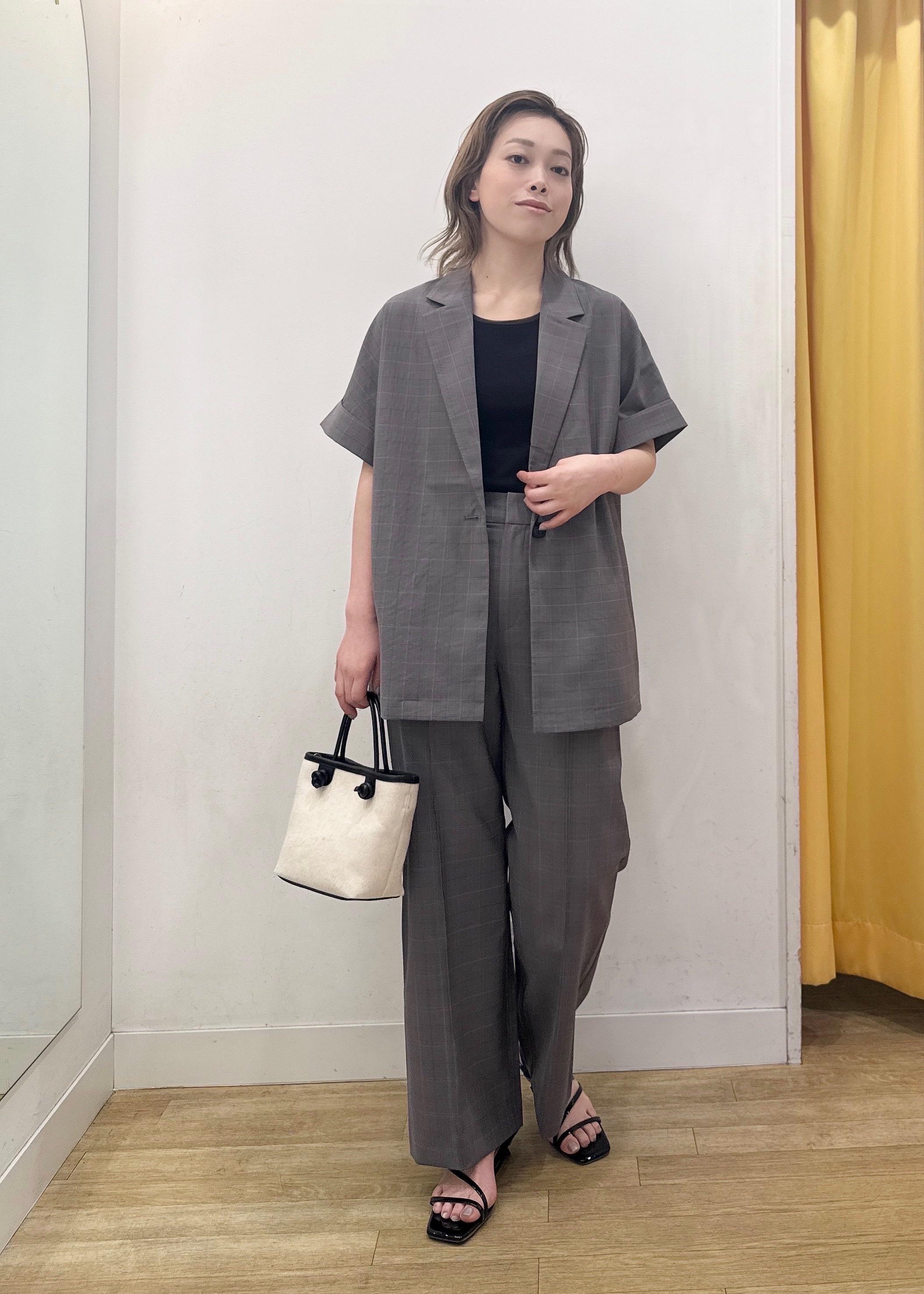 ROPE' PICNICの【接触冷感・UVカット・速乾】【リネンライク・シリーズ】シアーハーフスリーブジャケット/セットアップを使ったコーディネートを紹介します。｜Rakuten Fashion(楽天ファッション／旧楽天ブランドアベニュー)5665351