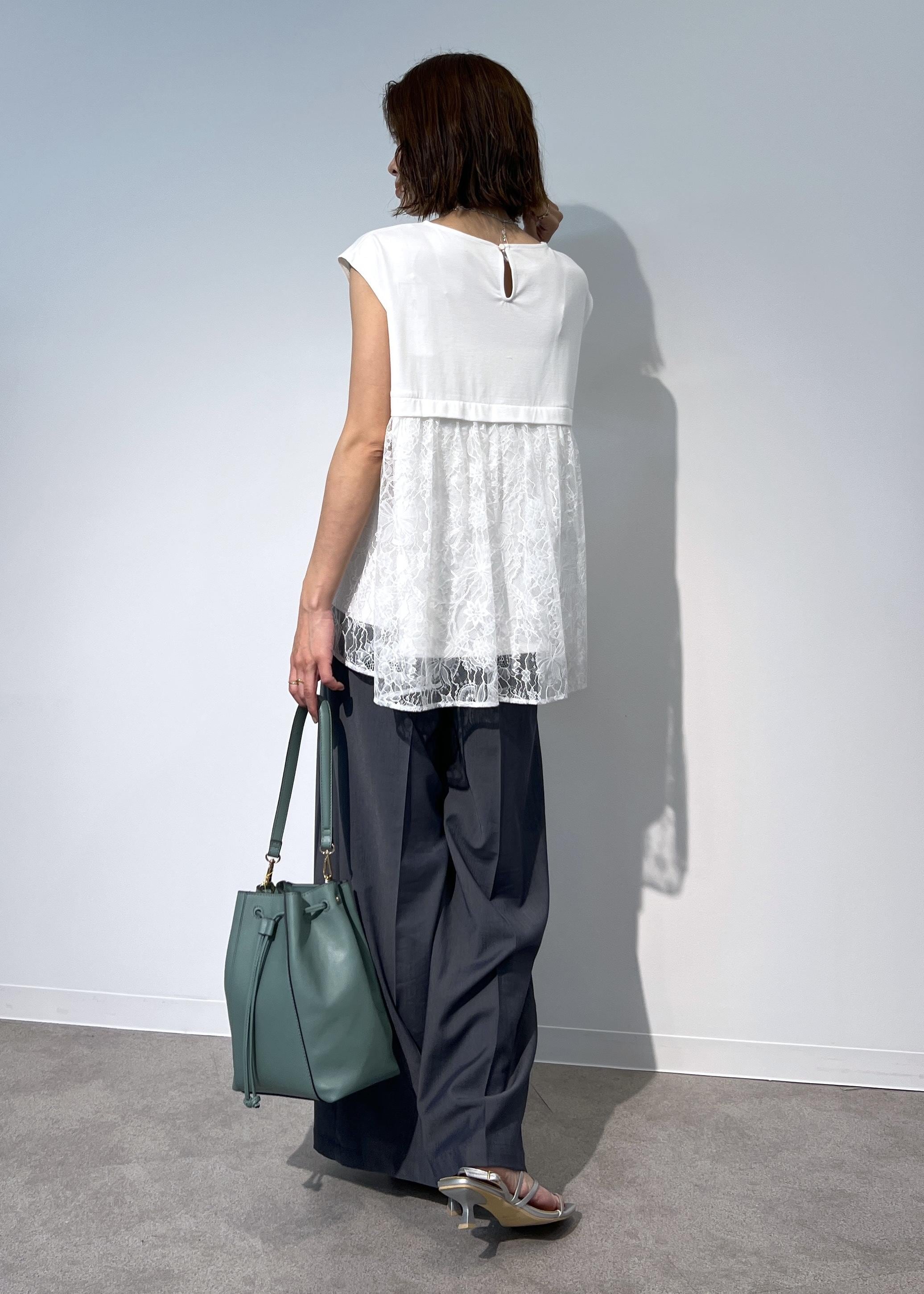 ROPE' PICNICの【UVカット・接触冷感】レースドッキングカットトップスを使ったコーディネートを紹介します。｜Rakuten Fashion(楽天ファッション／旧楽天ブランドアベニュー)5665435