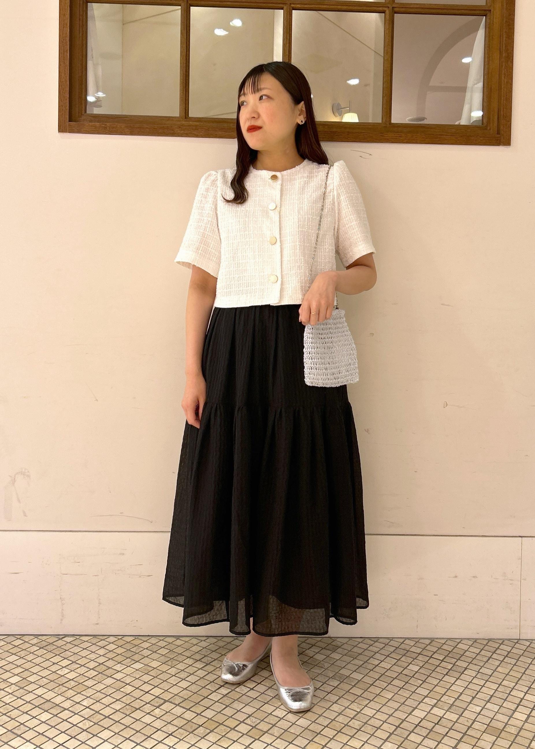 ROPE' PICNICの【サマー・ツイード】金ボタンカーディジャケットを使ったコーディネートを紹介します。｜Rakuten Fashion(楽天ファッション／旧楽天ブランドアベニュー)5665716