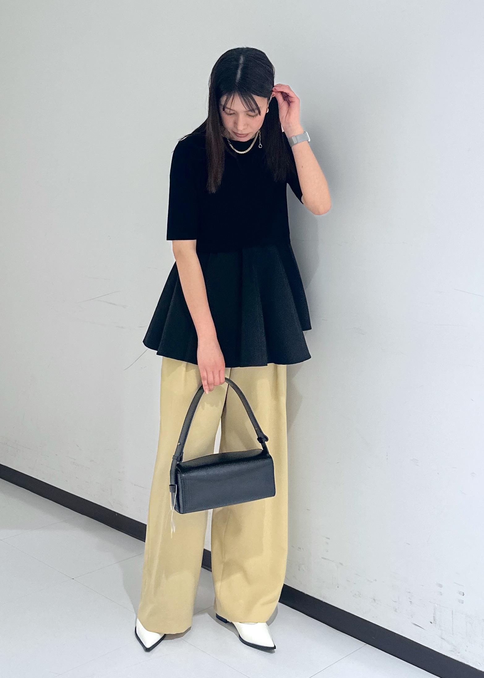 ADAM ET ROPE' | ペプラムコンビハーフスリーブニット | Rakuten