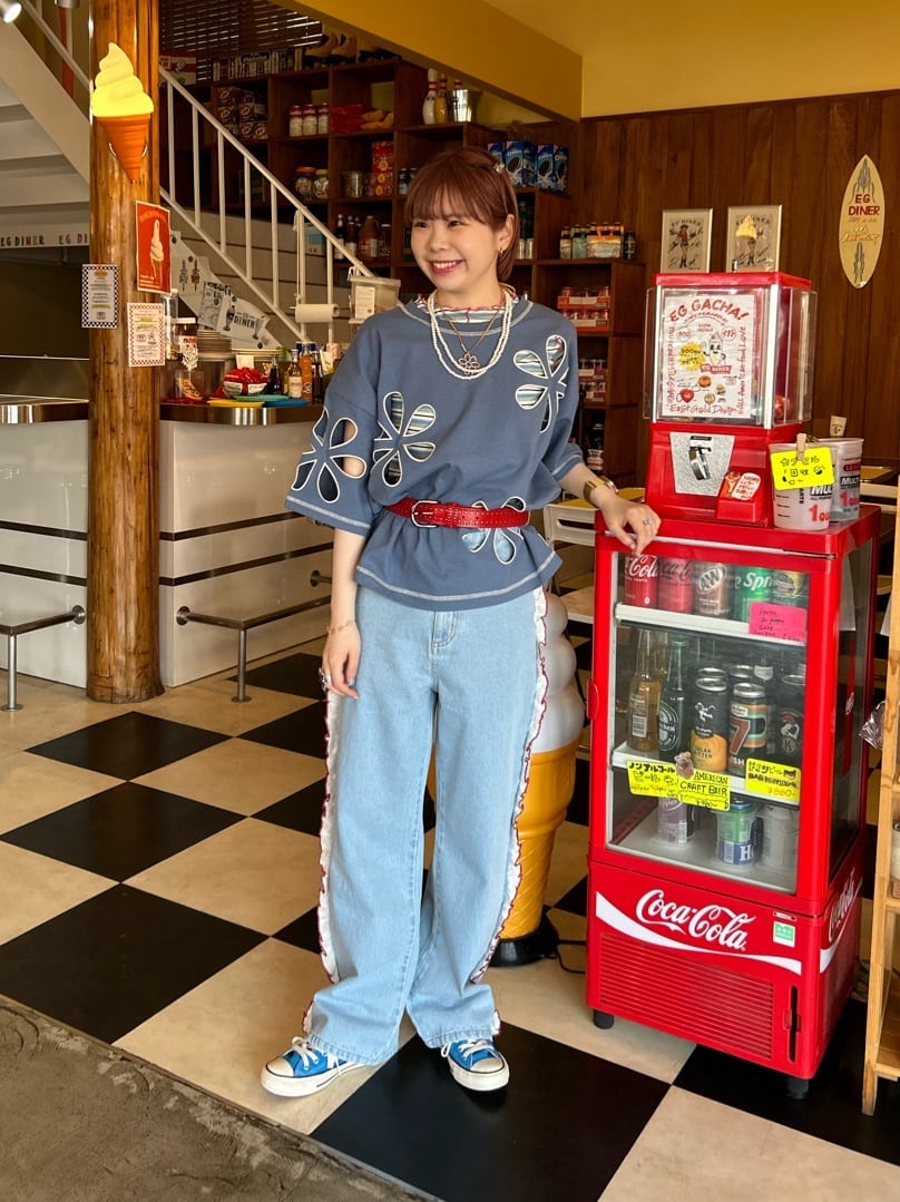 CIAOPANIC TYPY | 【HELLO.SANFRANCISCO】フラワーカットビッグTEE