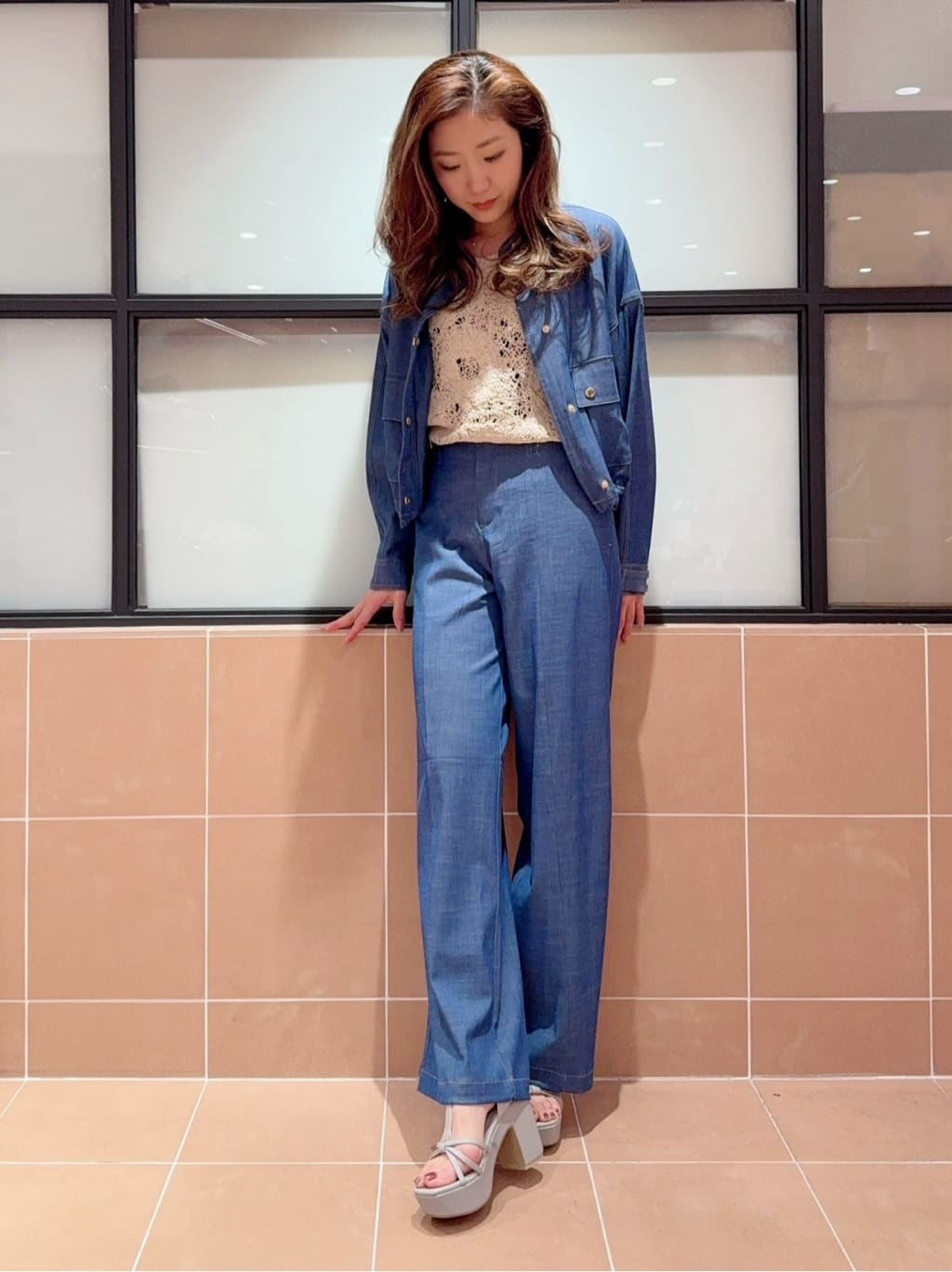 ESPERANZAのTストラップミニバックルサンダルを使ったコーディネートを紹介します。｜Rakuten Fashion(楽天ファッション／旧楽天ブランドアベニュー)5580657
