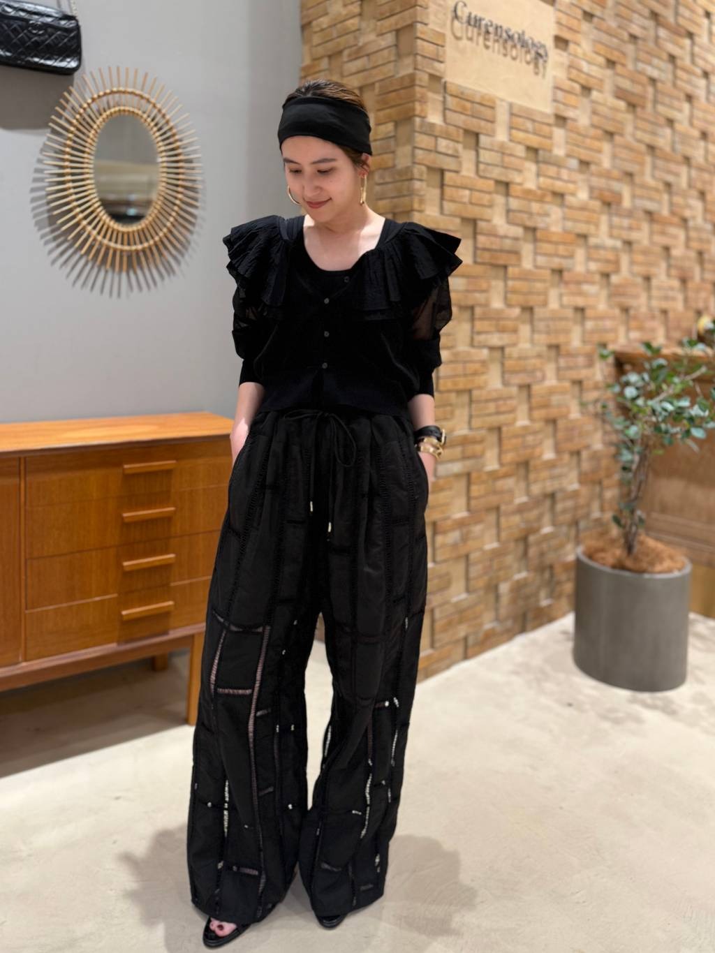 Curensology | ラッフルニットカーディガン | Rakuten Fashion(楽天