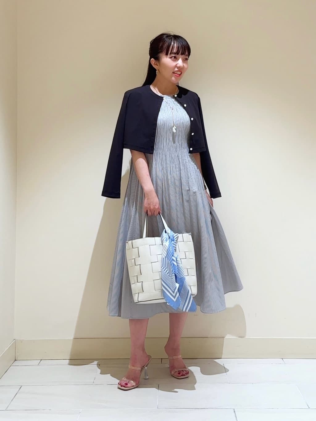 ANAYI | ナイロンジャージークロップド カーディガン | Rakuten