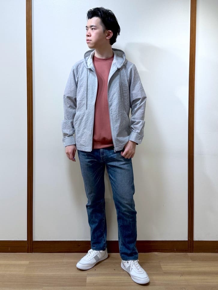 TAKEO KIKUCHIの【軽羽織】リップル プリント シャツパーカを使ったコーディネートを紹介します。｜Rakuten Fashion(楽天ファッション／旧楽天ブランドアベニュー)5587520