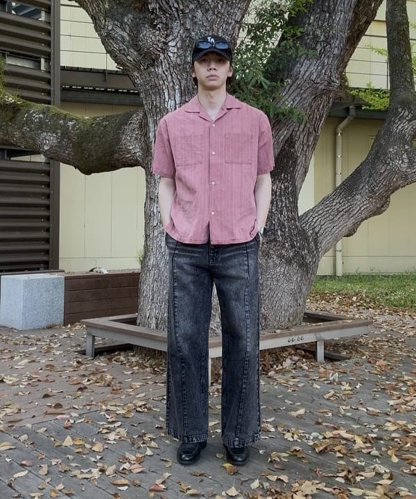 BEAMS HEARTのフェード ドビー オープンカラー シャツを使ったコーディネートを紹介します。｜Rakuten Fashion(楽天ファッション／旧楽天ブランドアベニュー)5590331