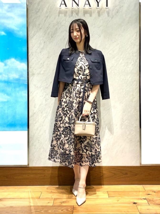 ANAYI | アートフラワーエンブロイダリーワンピース | Rakuten Fashion