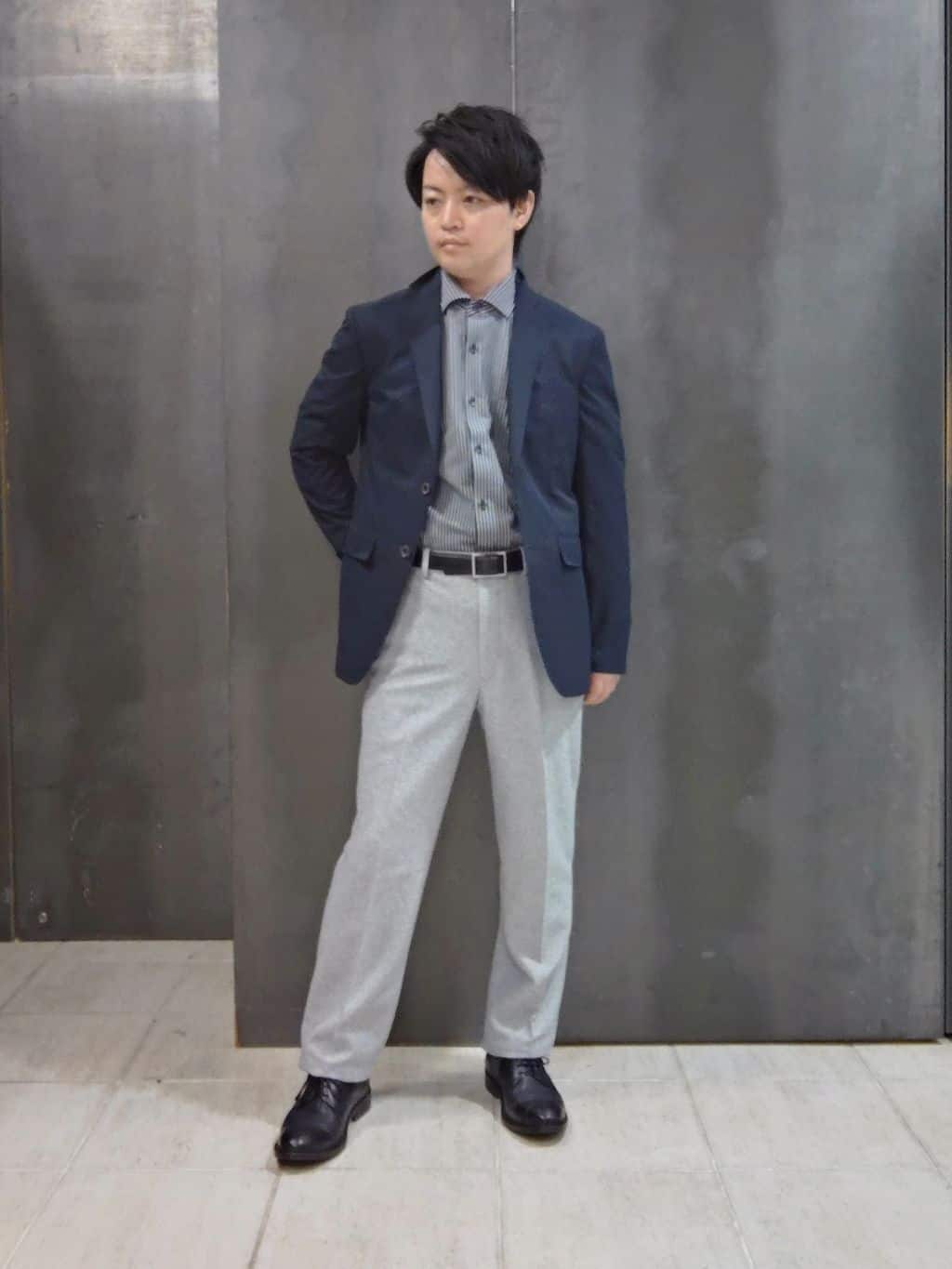 TAKEO KIKUCHIの【抗菌防臭】COOL DOTS(R)ドビープリント ジャケットを使ったコーディネートを紹介します。｜Rakuten Fashion(楽天ファッション／旧楽天ブランドアベニュー)5609925