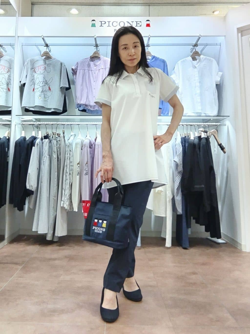 Picone Clubのステッチ襟ポロシャツを使ったコーディネートを紹介します。｜Rakuten Fashion(楽天ファッション／旧楽天ブランドアベニュー)5613406