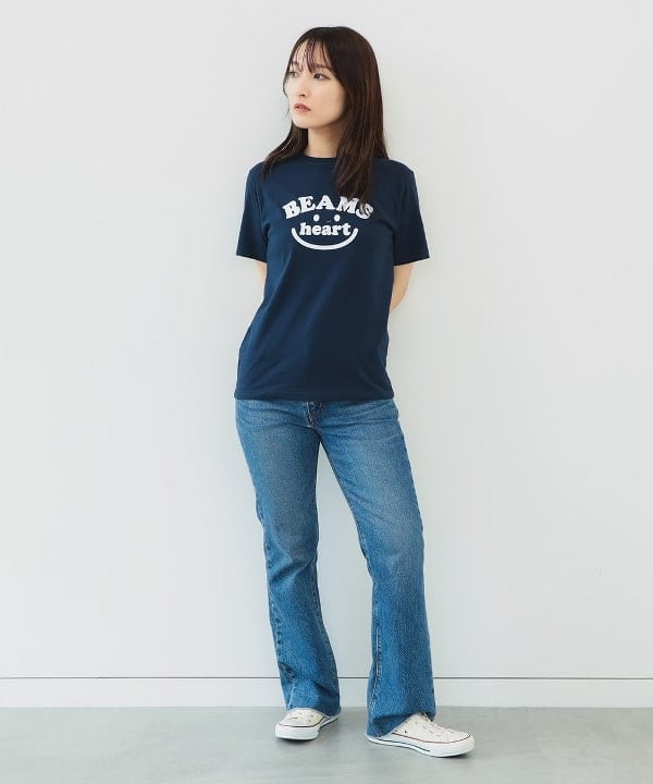 BEAMS HEARTのスマイルロゴ Tシャツを使ったコーディネートを紹介します。｜Rakuten Fashion(楽天ファッション／旧楽天ブランドアベニュー)5619844