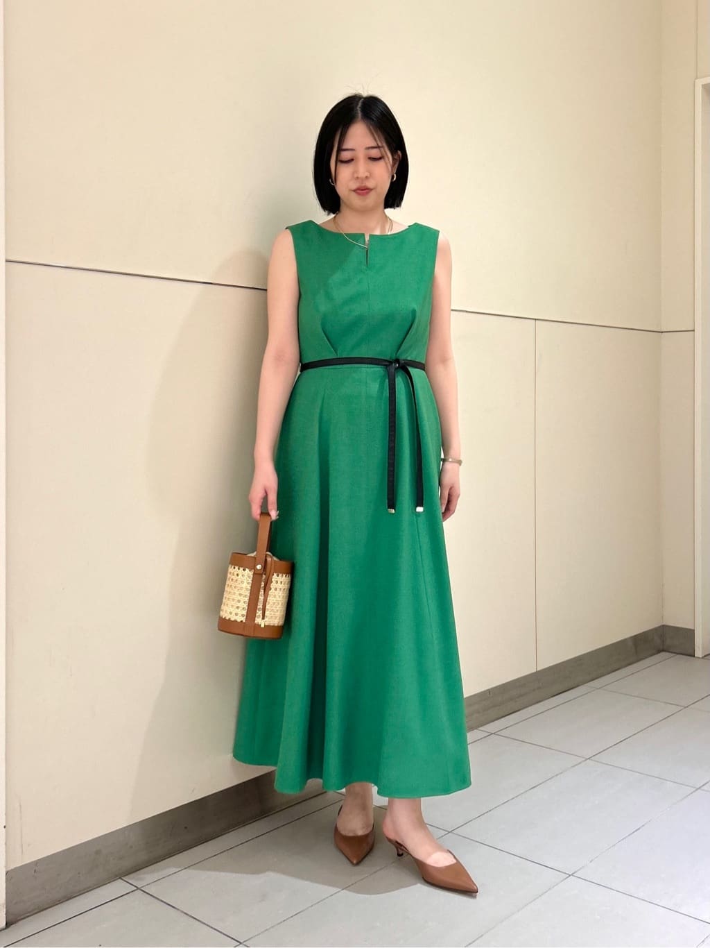 allureville | リネンライクオックスノースリワンピース | Rakuten
