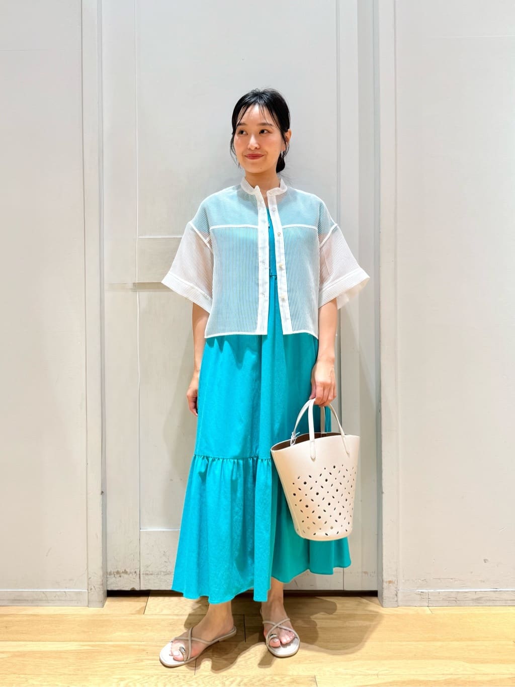 ユナイテッドアローズ　 シアーコードレーンハーフスリーブシャツ UNITED ARROWS green label relaxing｜シアー コードレーン