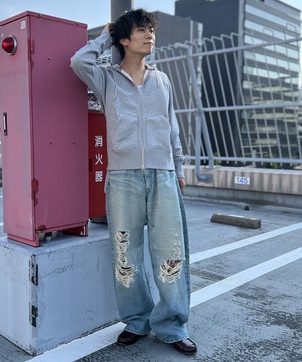30 beams lee 101 Crush denim pants ジーンズ
