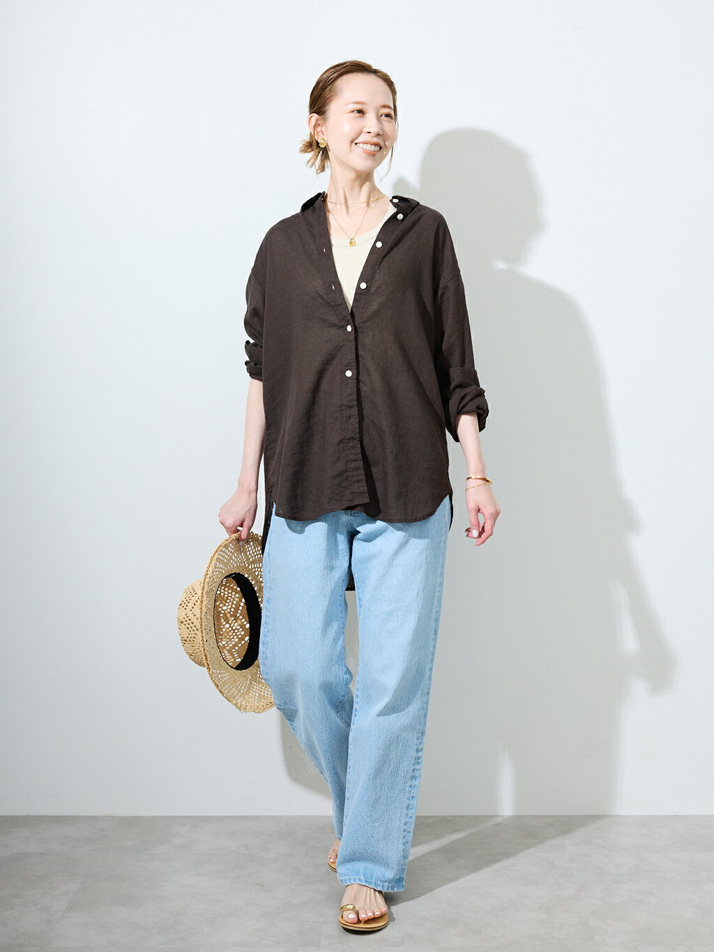 SLOBE IENA | 《3サイズ展開/追加6》LE DENIM ストレートデニムパンツ