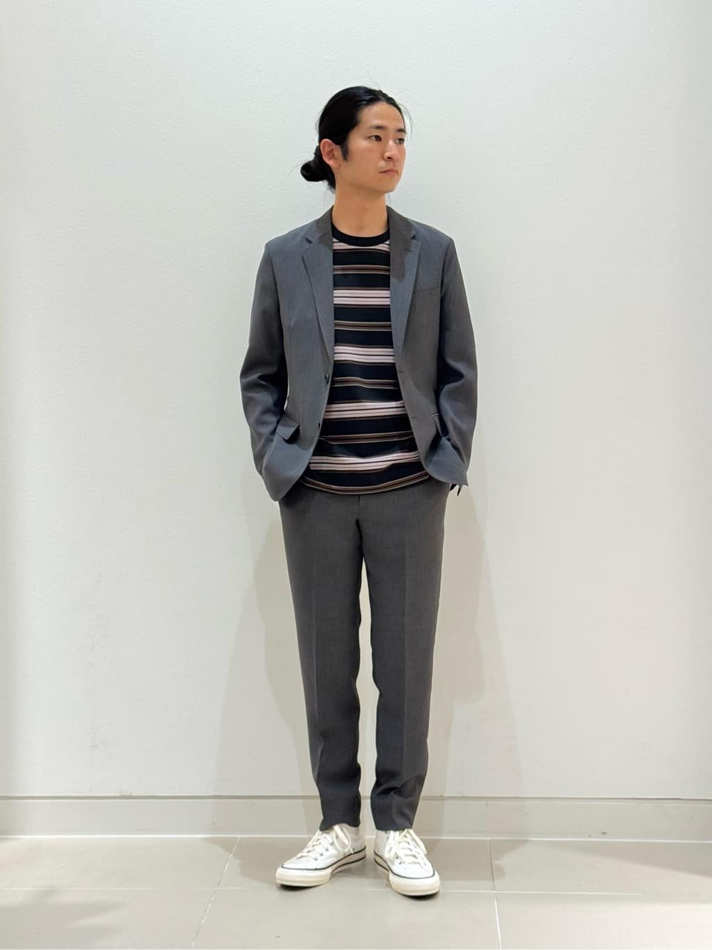 【NAVY】リネンライク ドビー スラックス-セットアップ対応・マシンウォッシャブル-<A DAY IN THE LIFE> リネンライク ドビー スラックス―セットアップ対応・マシン