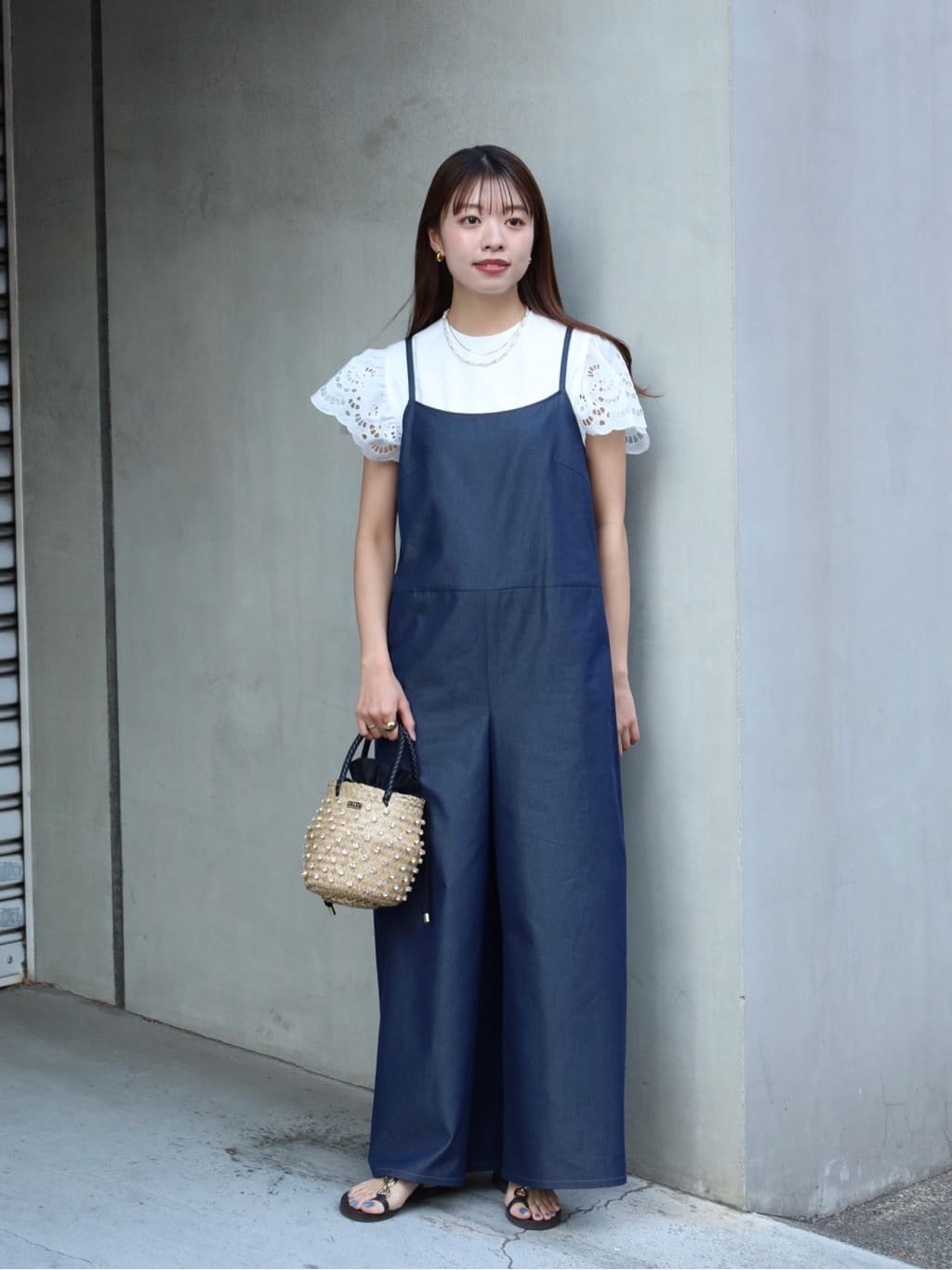 TOMORROWLAND | コットンシルクデニム サロペット | Rakuten Fashion