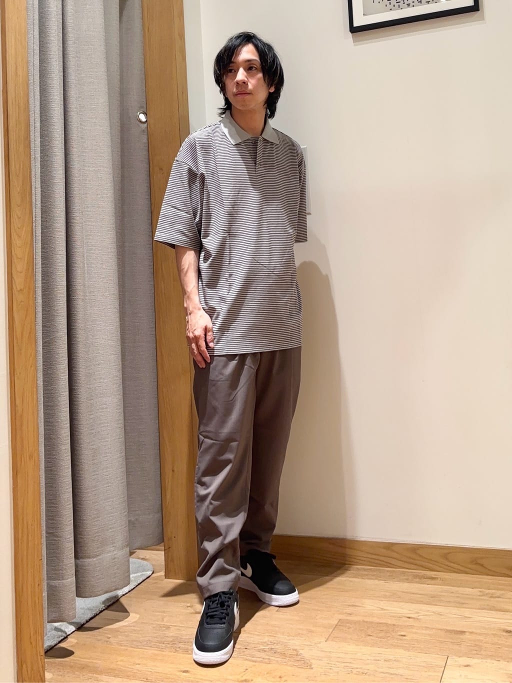 ＜Steven Alan＞ 40//ツイスト ボーダー ポロシャツ ―LOOSE Steven Alan＞ 40//ツイスト ボーダー ポロシャツ ―LOOSE