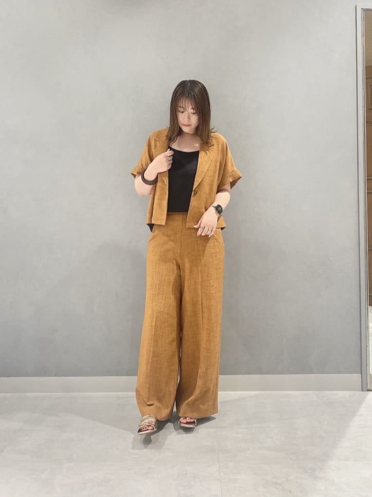 Vinのリネンライクワイドパンツを使ったコーディネートを紹介します。｜Rakuten Fashion(楽天ファッション／旧楽天ブランドアベニュー)5631546