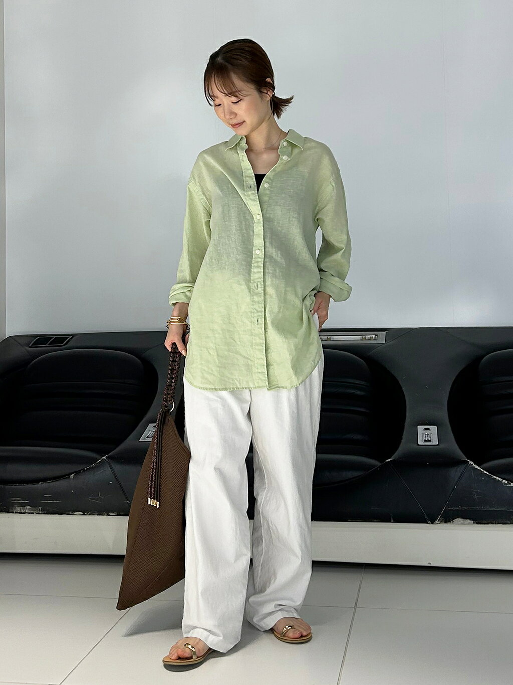 SLOBE IENA | リネンコットンレギュラーシャツ | Rakuten Fashion(楽天