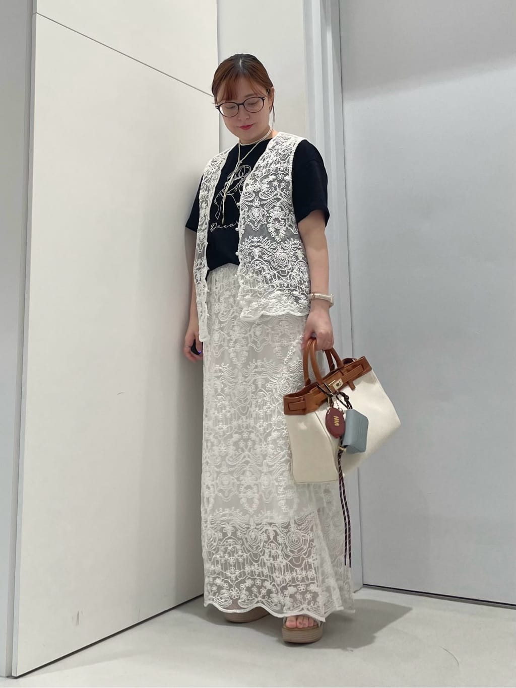 Vinのコードレースメッシュジレを使ったコーディネートを紹介します。｜Rakuten Fashion(楽天ファッション／旧楽天ブランドアベニュー)5643636