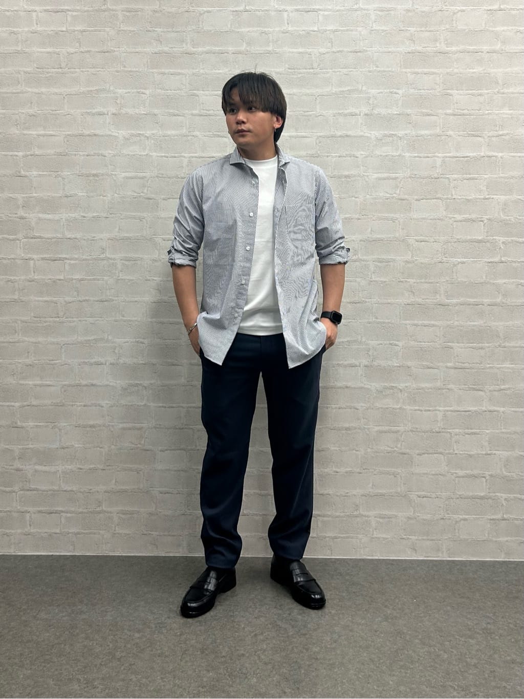 ユナイテッドアローズ　七分袖　シアサッカーシャツ UNITED ARROWS LTD. OUTLET | サッカー カッタウェイカラー 7分袖