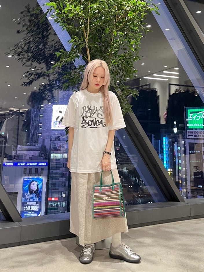 agnes b. | リネン バンドカラー ノースリーブ ワンピース 
