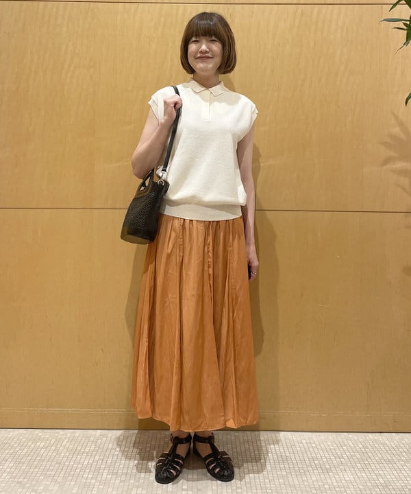 BEAMS HEARTのニットソー ポロ 25SS ポロシャツ フレンチスリーブ ポロニット ニットポロを使ったコーディネートを紹介します。｜Rakuten Fashion(楽天ファッション／旧楽天ブランドアベニュー)5651260