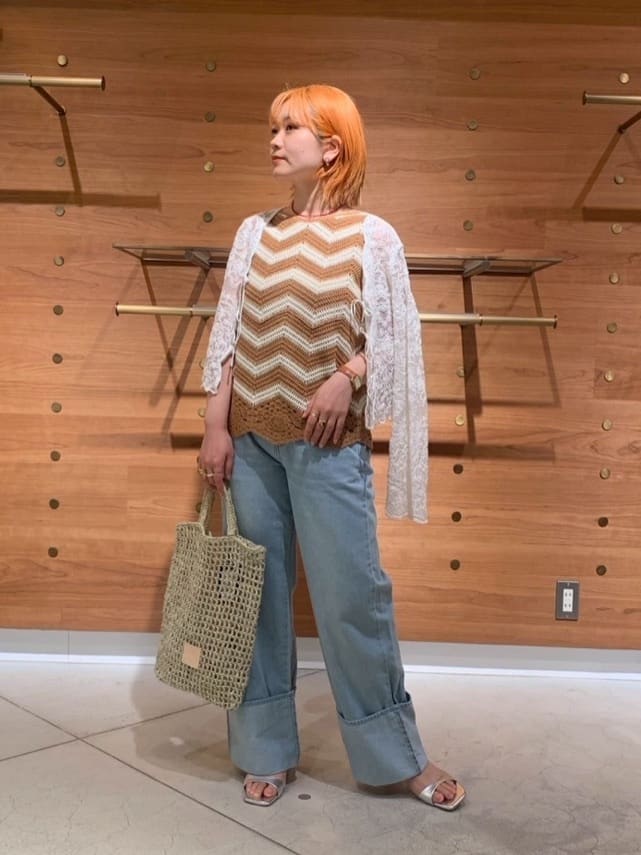 Vinのコードレースメッシュカーディガンを使ったコーディネートを紹介します。｜Rakuten Fashion(楽天ファッション／旧楽天ブランドアベニュー)5652678