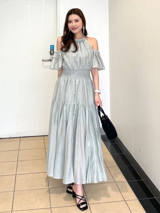 rienda AKB48 秋山由奈さん着用　2WAYホルターネックロンパース AKB48 秋山由奈さん着用】2WAYホルターネックロンパース
