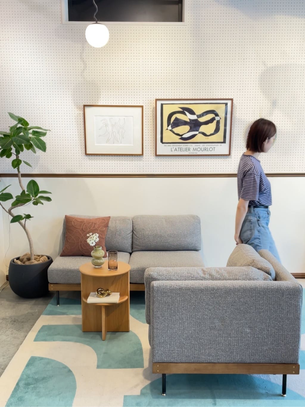 journal standard FurnitureのWAVY CEILING LAMP ウェービー シーリング ランプ  電球付属を使ったコーディネートを紹介します。｜Rakuten Fashion(楽天ファッション／旧楽天ブランドアベニュー)5657919