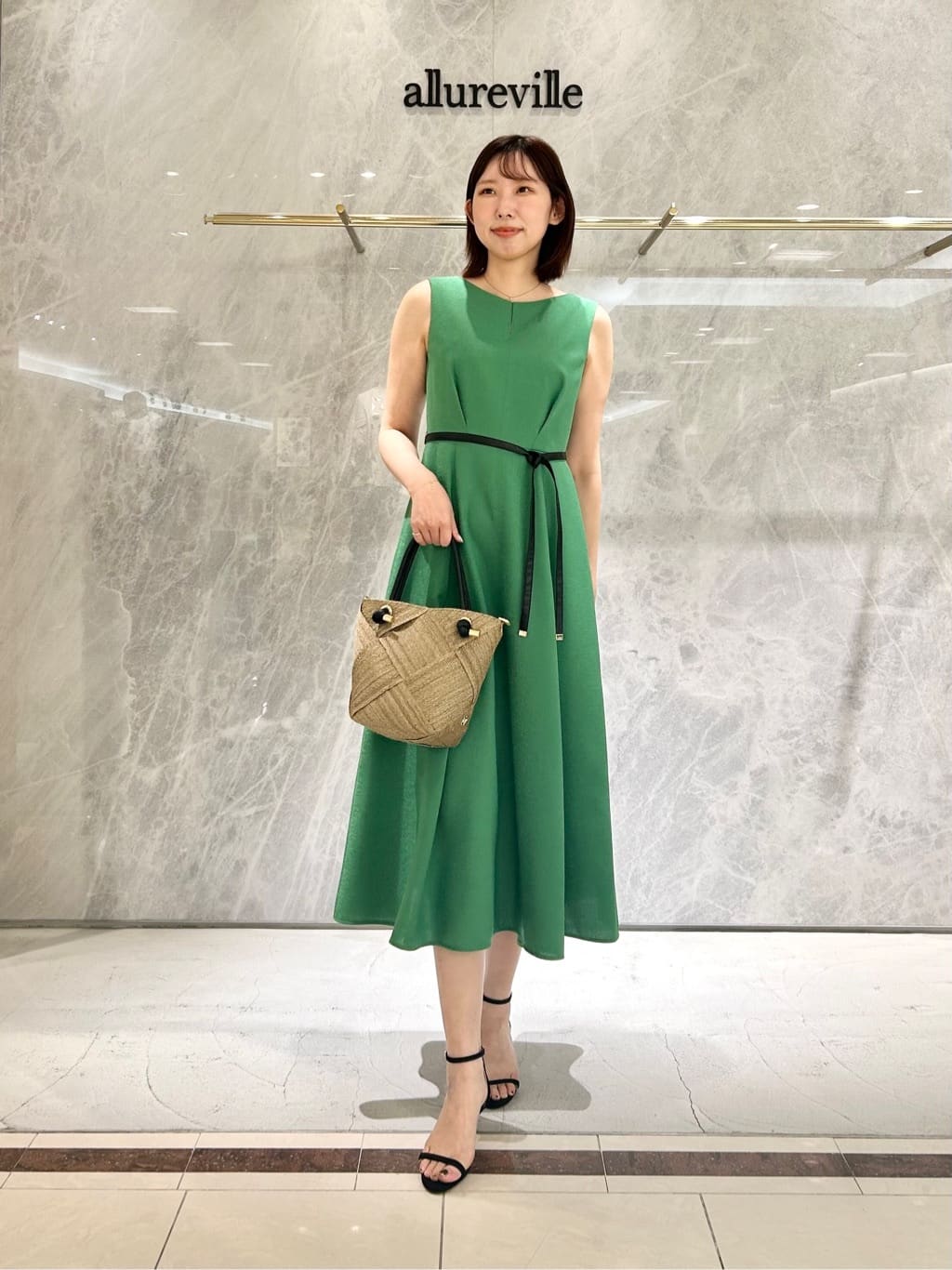 allureville | リネンライクオックスノースリワンピース | Rakuten