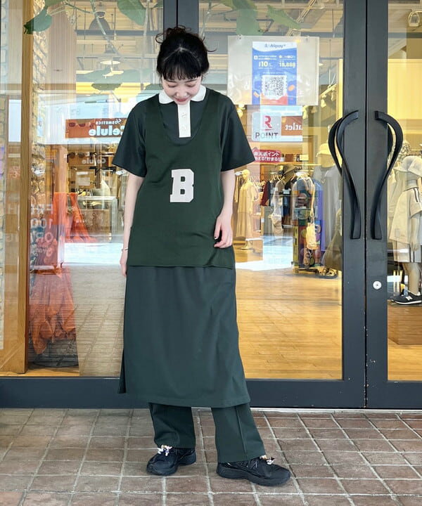 BEAMS HEARTの配色 ポロ ワンピースを使ったコーディネートを紹介します。｜Rakuten Fashion(楽天ファッション／旧楽天ブランドアベニュー)5672439