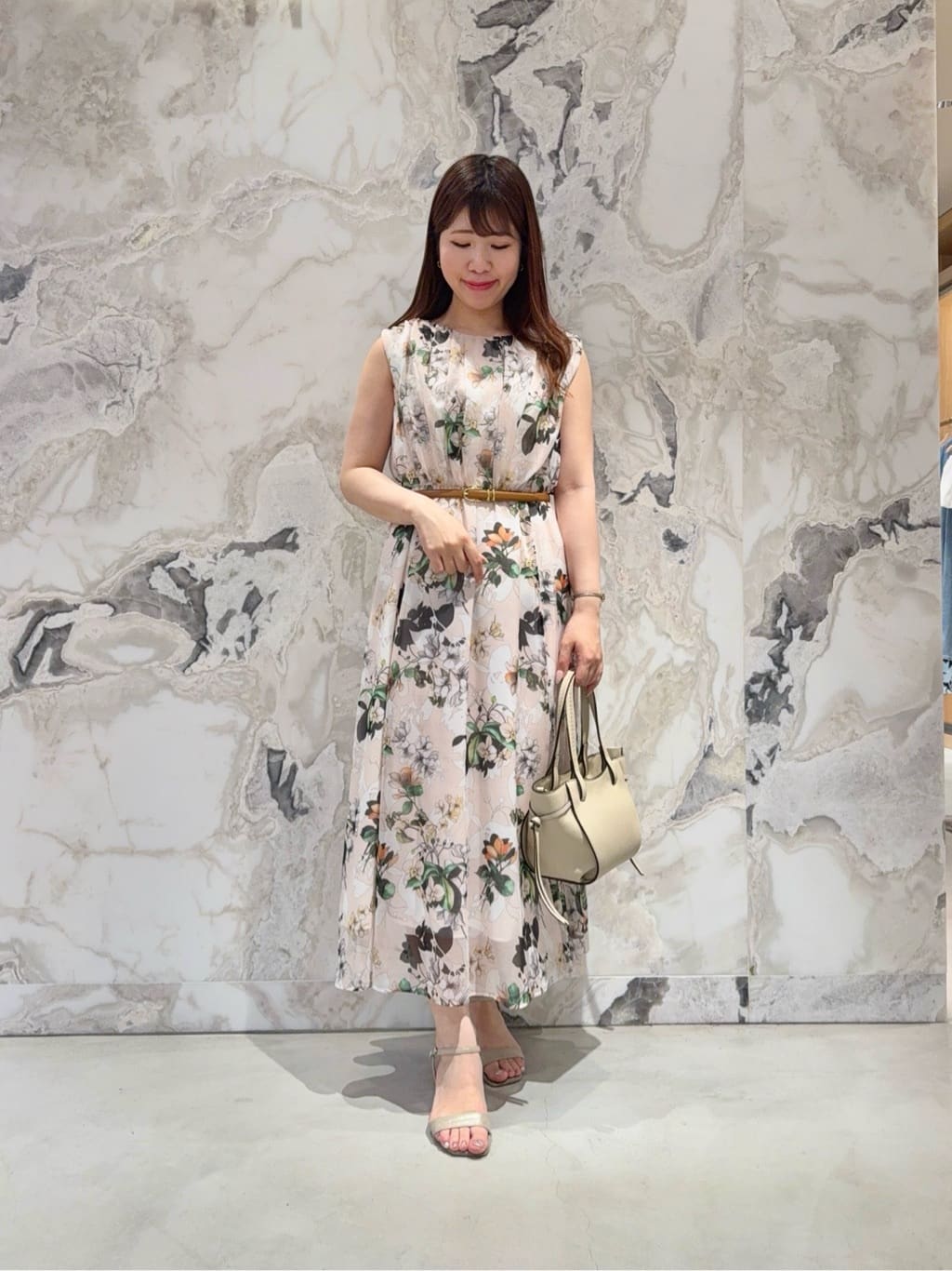 ANAYI | bouquet プリント ランダムタック ワンピース | Rakuten