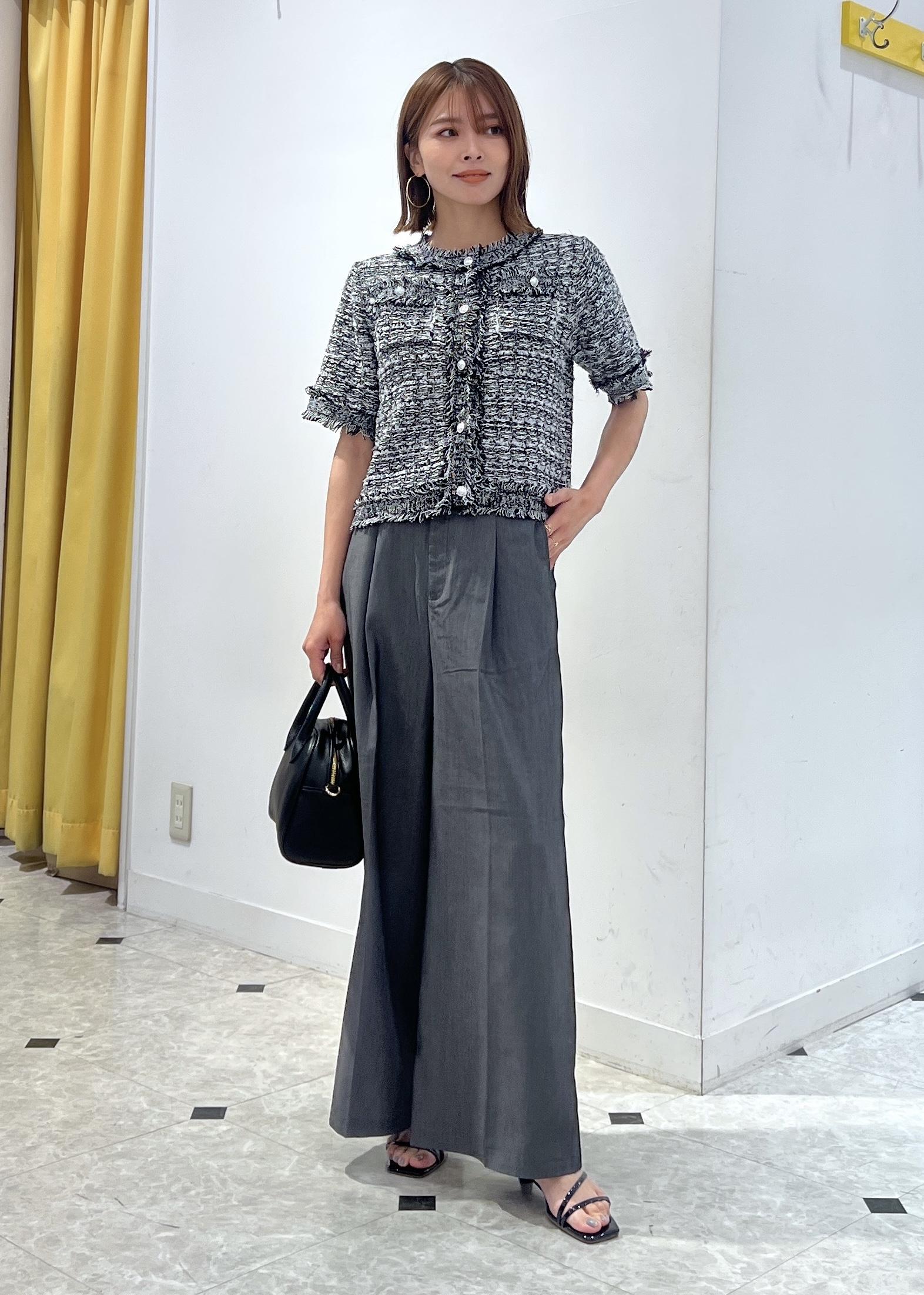 ROPE' PICNICの【サマー・ツイード】ハーフスリーブカーディガンを使ったコーディネートを紹介します。｜Rakuten Fashion(楽天ファッション／旧楽天ブランドアベニュー)5696788