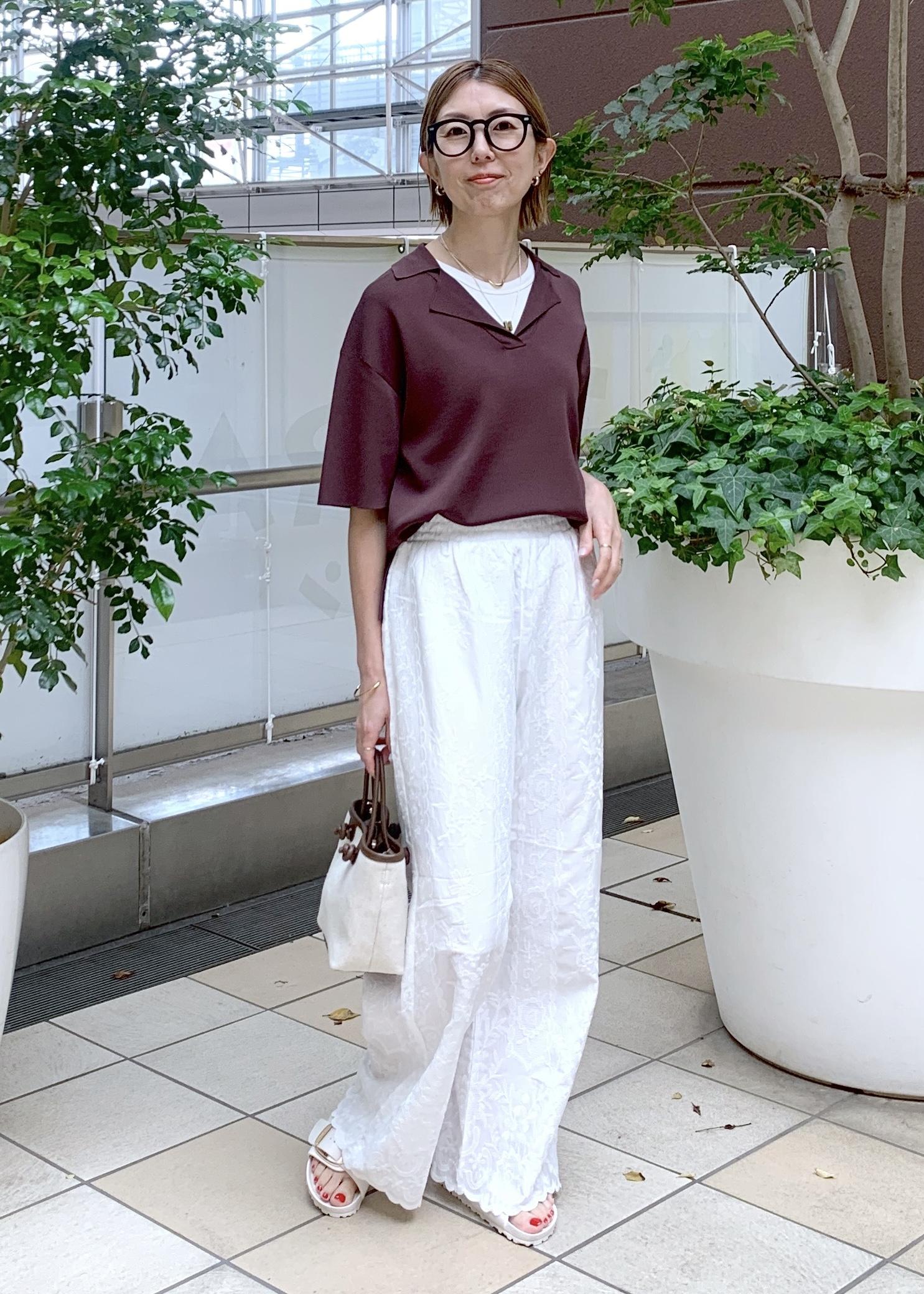ROPE' PICNICのスキッパーサマーニットプルオーバーを使ったコーディネートを紹介します。｜Rakuten Fashion(楽天ファッション／旧楽天ブランドアベニュー)5697027