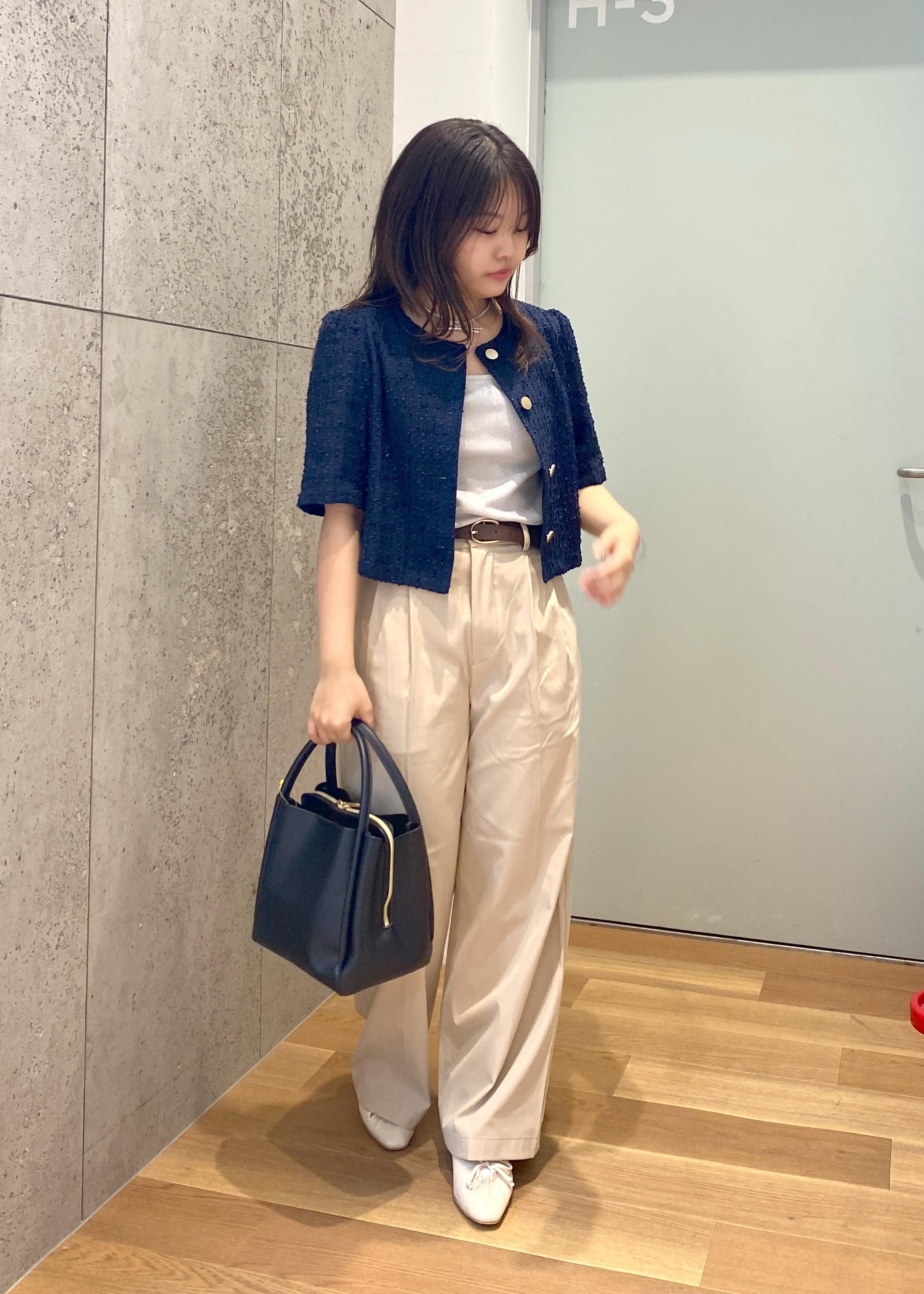 ROPE' PICNICの【サマー・ツイード】金ボタンカーディジャケットを使ったコーディネートを紹介します。｜Rakuten Fashion(楽天ファッション／旧楽天ブランドアベニュー)5697032