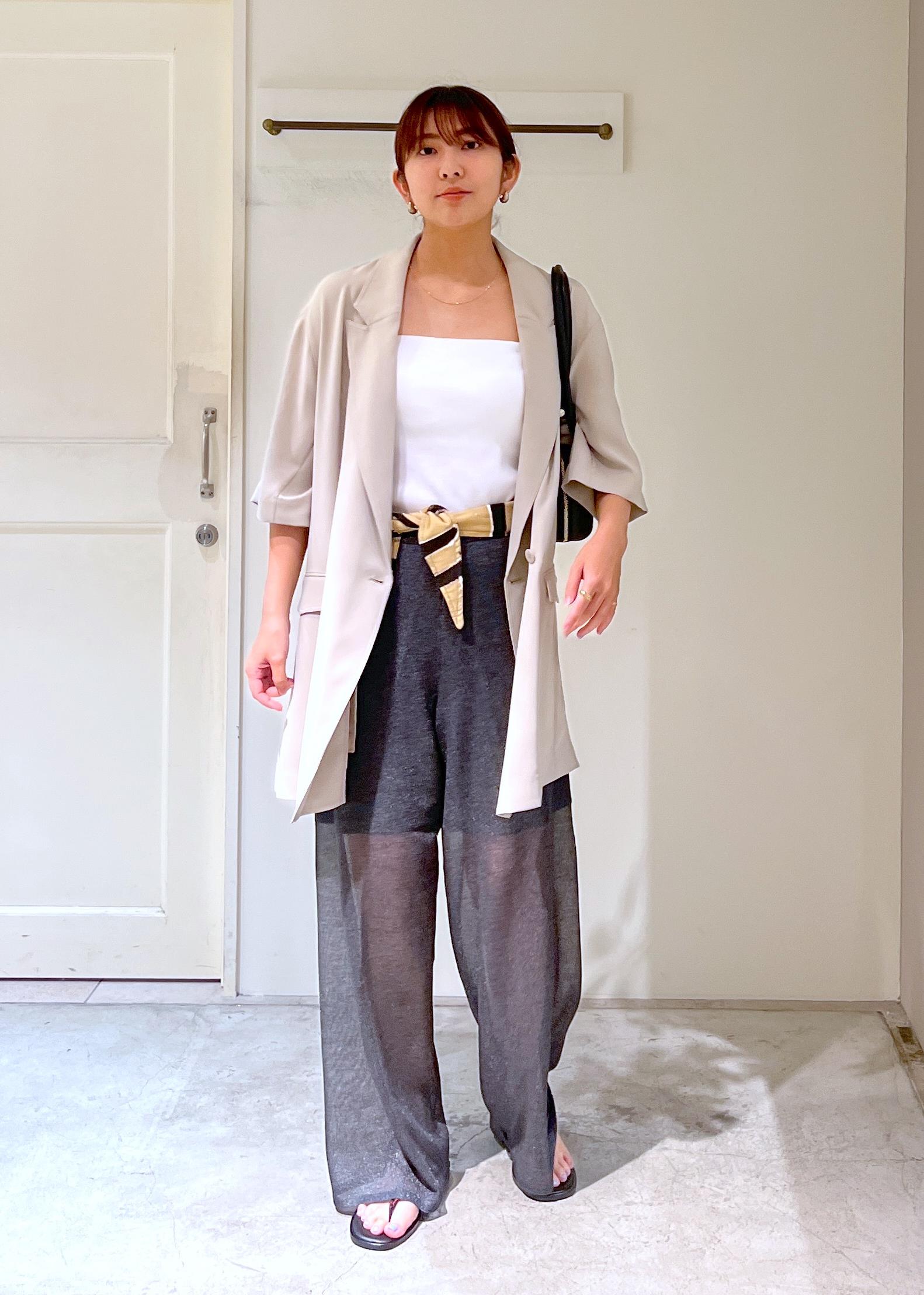 SALON adam et rope' | バックサテンハーフスリーブジャケット