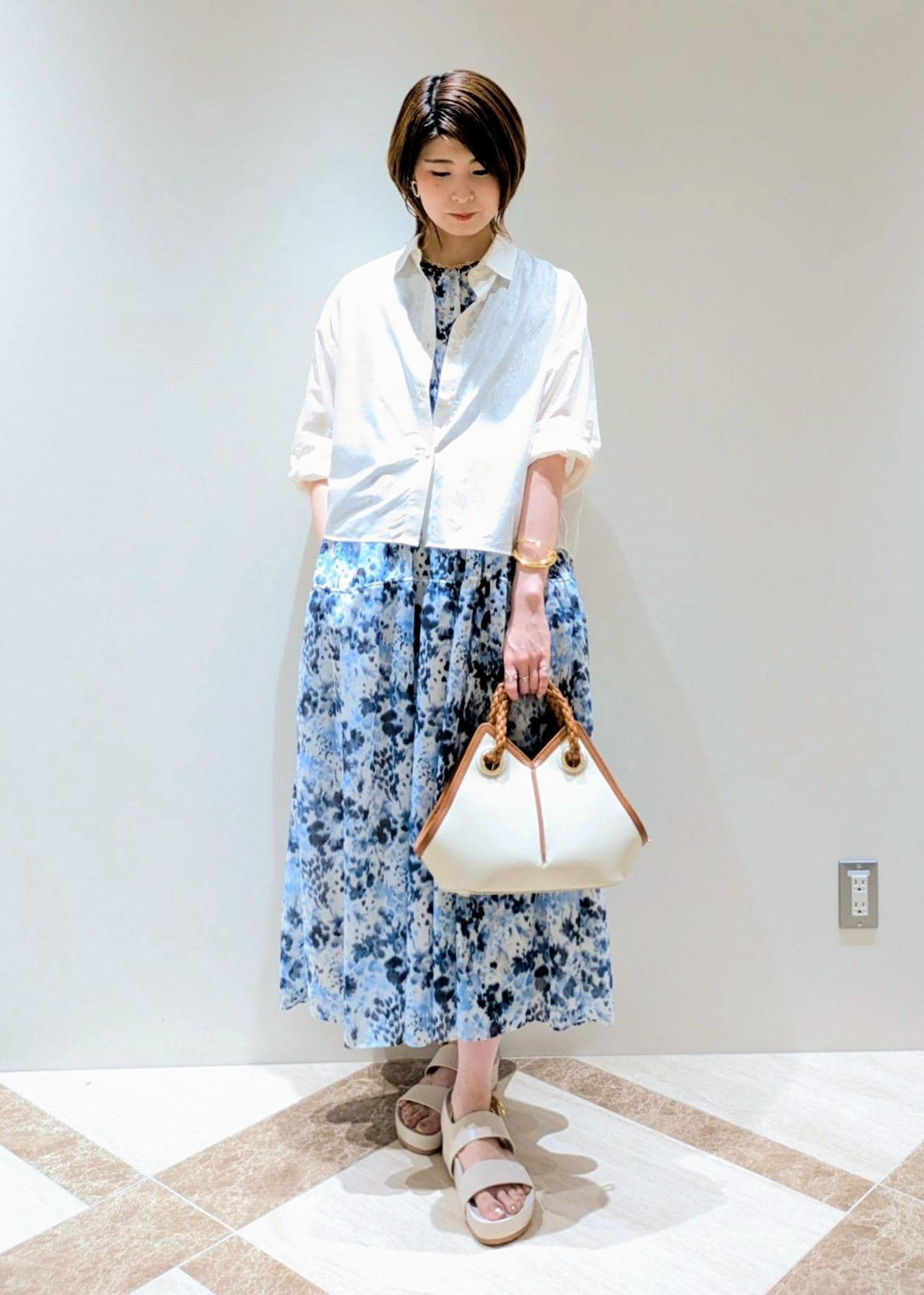 ROPE' | 【洗える】コットンシアークロップドシャツブラウス | Rakuten