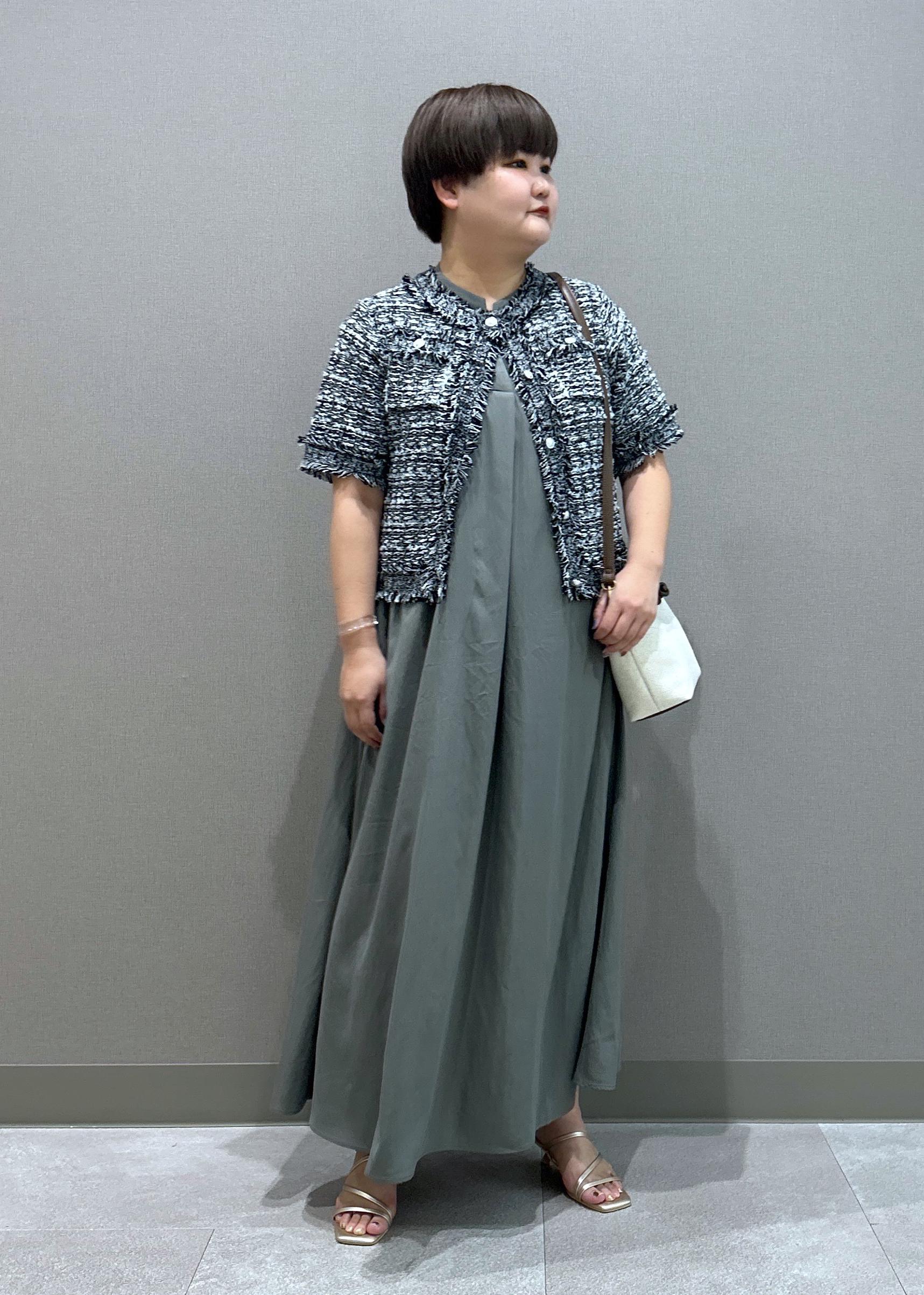 ROPE' PICNICの【サマー・ツイード】ハーフスリーブカーディガンを使ったコーディネートを紹介します。｜Rakuten Fashion(楽天ファッション／旧楽天ブランドアベニュー)5737027