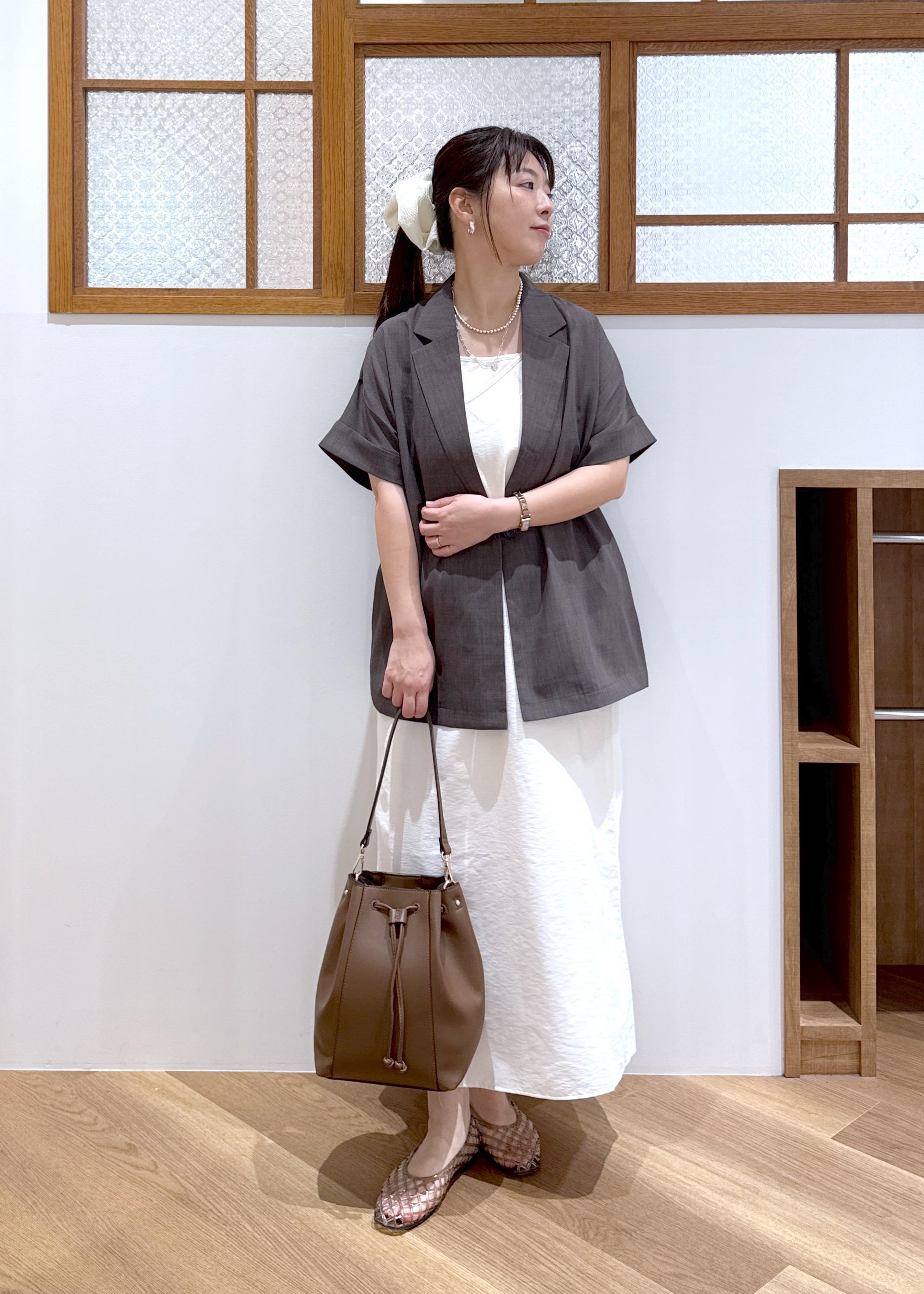 ROPE' PICNICの【接触冷感・UVカット・速乾】【リネンライク・シリーズ】シアーハーフスリーブジャケット/セットアップを使ったコーディネートを紹介します。｜Rakuten Fashion(楽天ファッション／旧楽天ブランドアベニュー)5737322