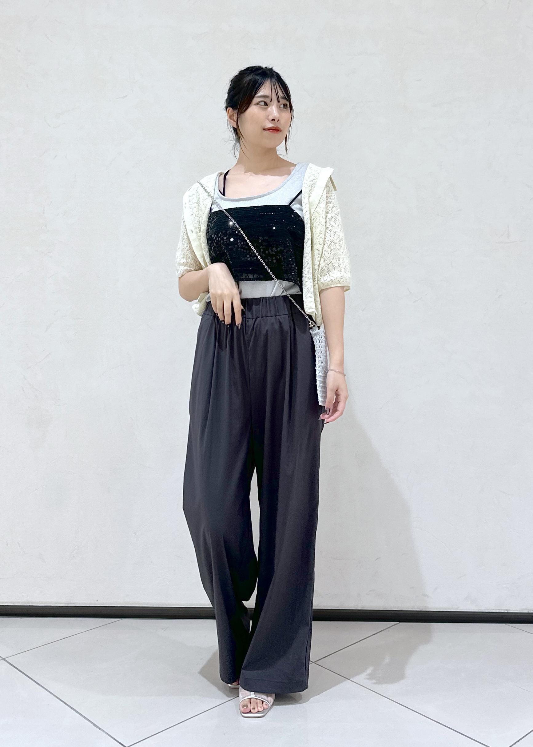 ROPE' PICNICのラメテレコタンクトップを使ったコーディネートを紹介します。｜Rakuten Fashion(楽天ファッション／旧楽天ブランドアベニュー)5860916