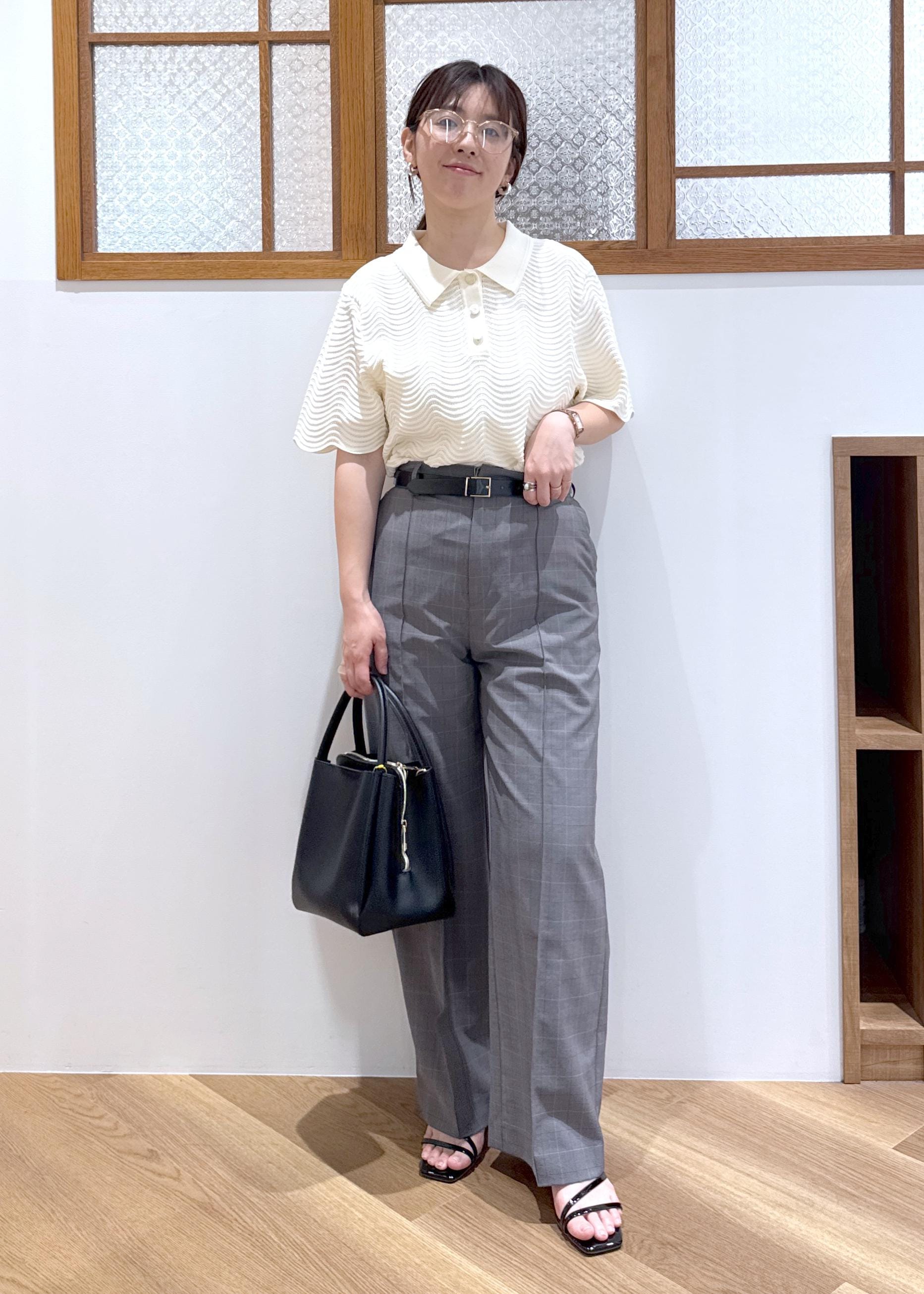 ROPE' PICNICのリップル風襟付きサマーニットプルオーバーを使ったコーディネートを紹介します。｜Rakuten Fashion(楽天ファッション／旧楽天ブランドアベニュー)5861108