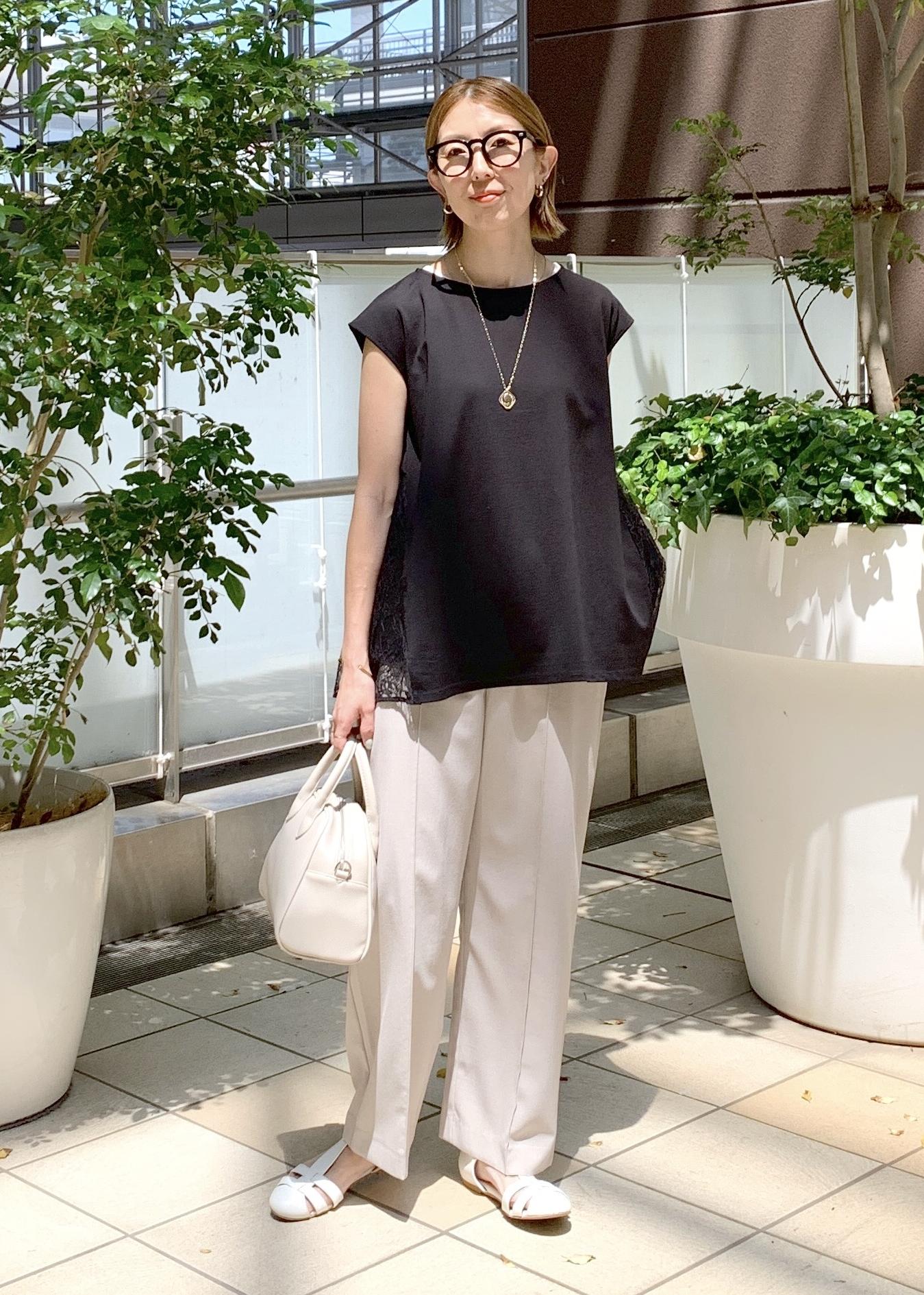 ROPE' PICNICの【UVカット・接触冷感】レースドッキングカットトップスを使ったコーディネートを紹介します。｜Rakuten Fashion(楽天ファッション／旧楽天ブランドアベニュー)5861337