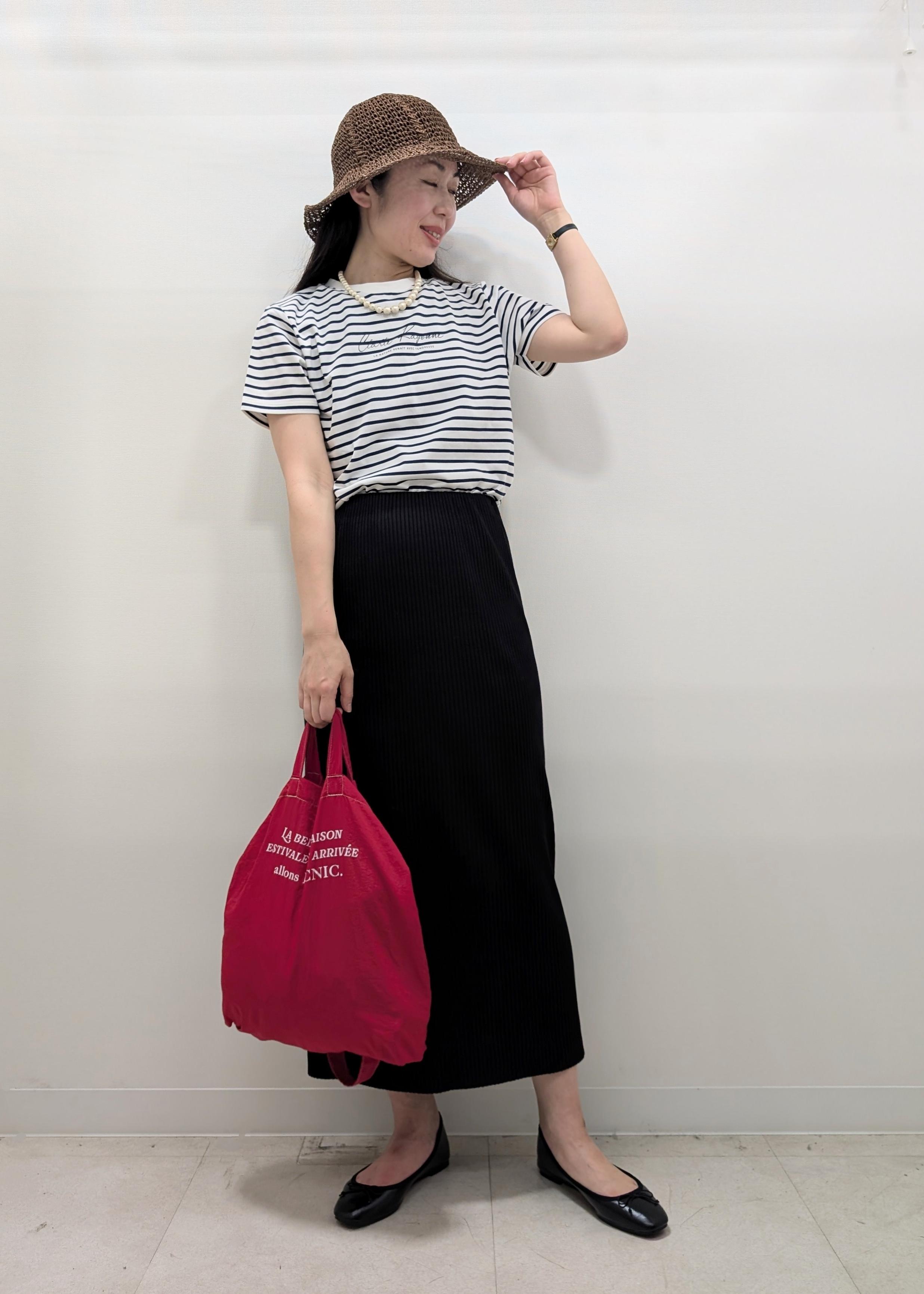 ROPE' PICNICの【UVカット・汗染み加工・接触冷感】手描き風ロゴプリントTシャツを使ったコーディネートを紹介します。｜Rakuten Fashion(楽天ファッション／旧楽天ブランドアベニュー)5861371