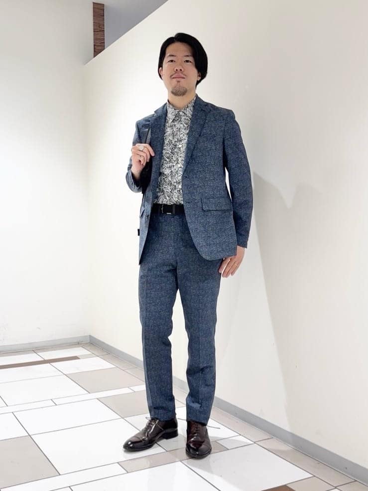 TAKEO KIKUCHIの【抗菌防臭】COOL DOTS(R)ドビープリント ジャケットを使ったコーディネートを紹介します。｜Rakuten Fashion(楽天ファッション／旧楽天ブランドアベニュー)5680734
