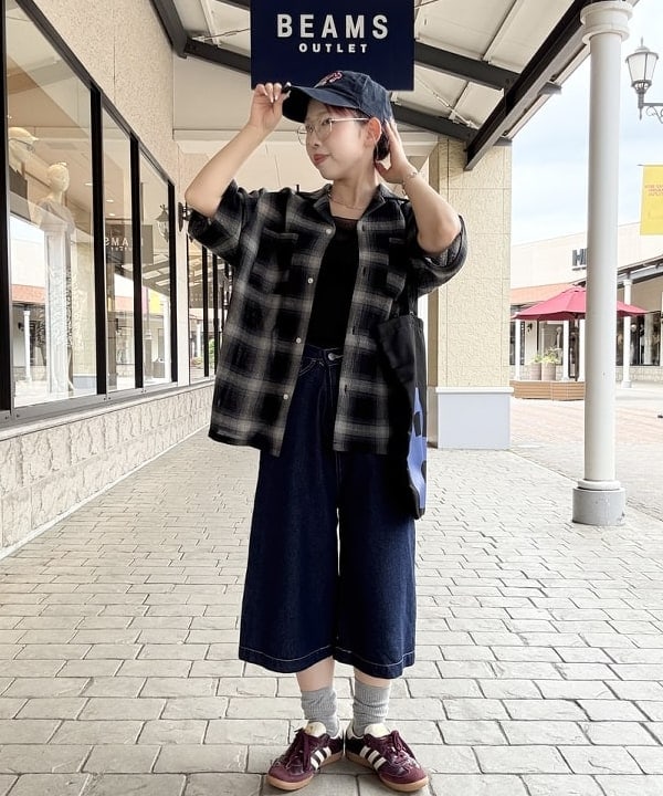 BEAMS HEARTのシアー オンブレーチェック シャツを使ったコーディネートを紹介します。｜Rakuten Fashion(楽天ファッション／旧楽天ブランドアベニュー)5688771