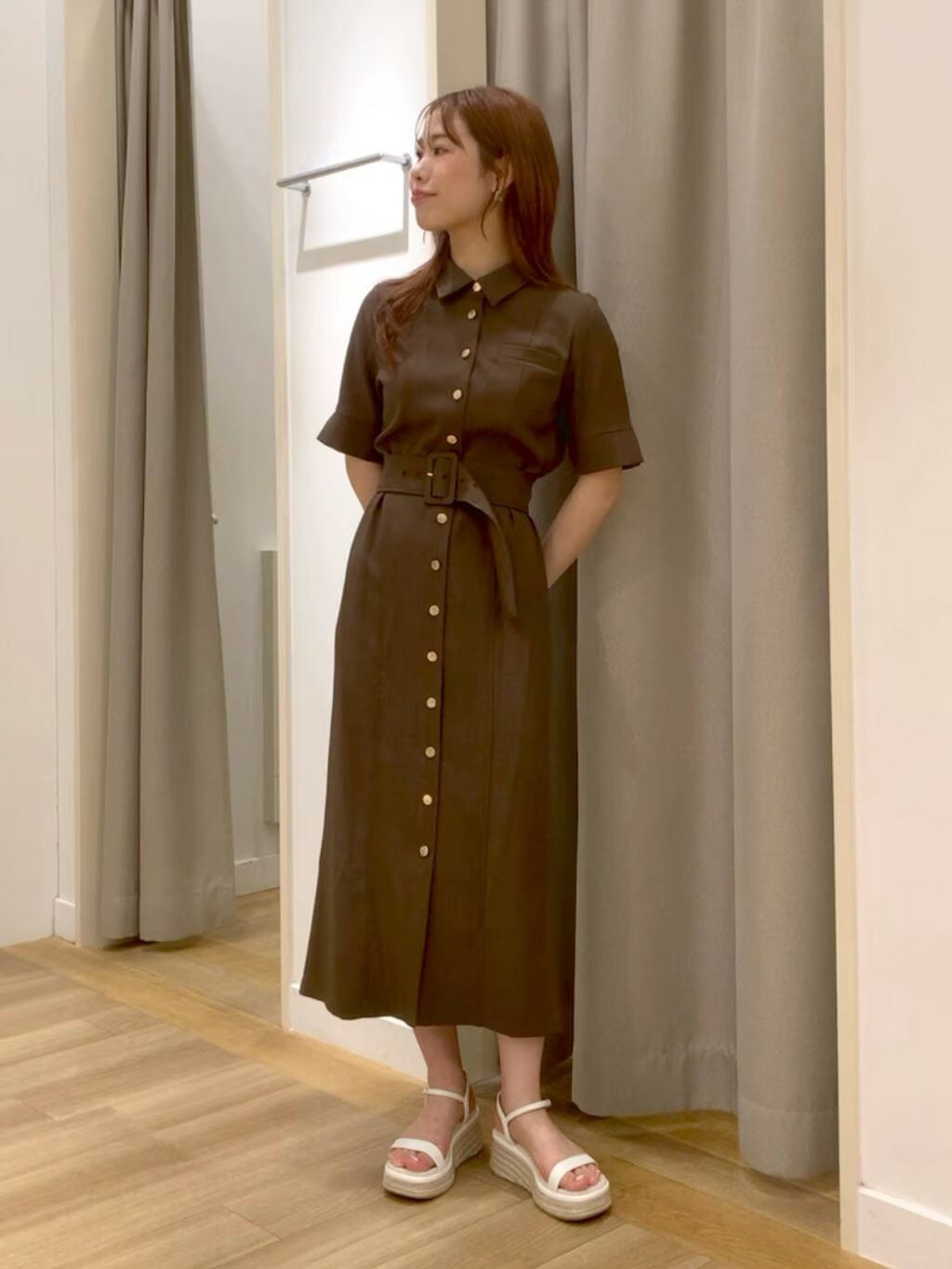 キンボタンIラインワンピース　Andemiu Andemiu｜キンボタンIラインワンピース | Rakuten Fashion(楽天